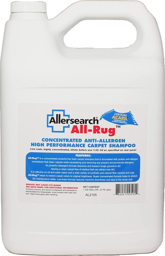 Allersearch All-Rug Anti-Allergen Concentrated Carpet Shampoo 1 Gallon (128 Oz)