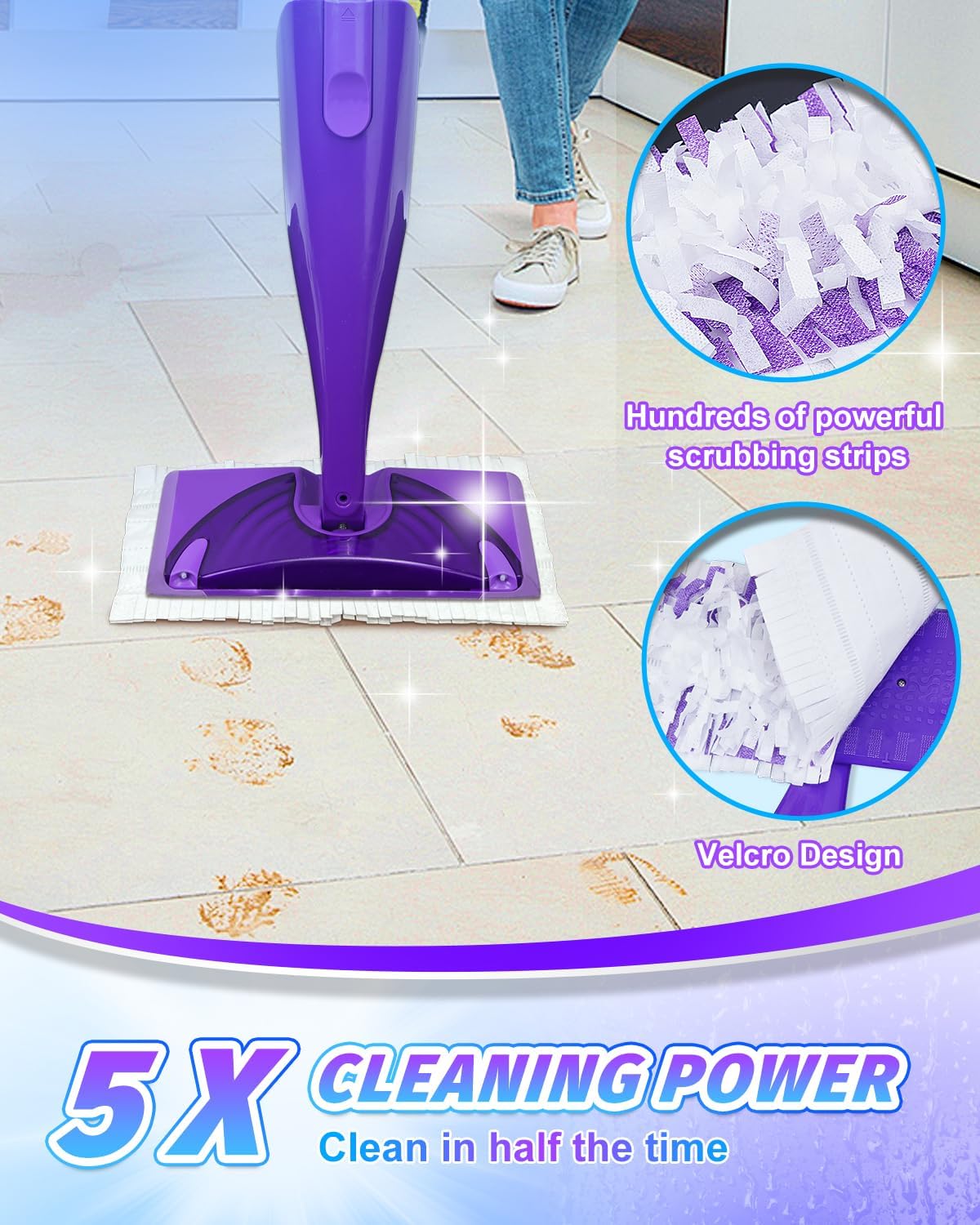 Replacement Mop Pads Refills 20 Pack for Swiffer Wet Jet Spray Mops for Floor Cleaning Disposable Mopping Pad