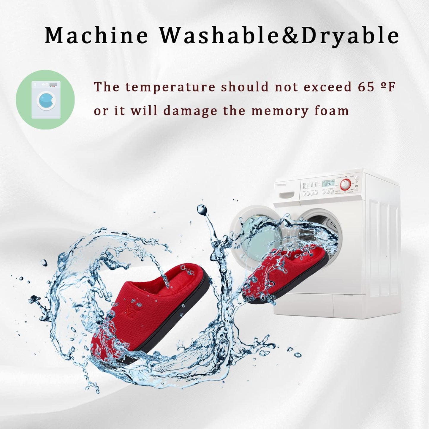 Memory Foam Slippers for Women's and Men's Casual House Shoes