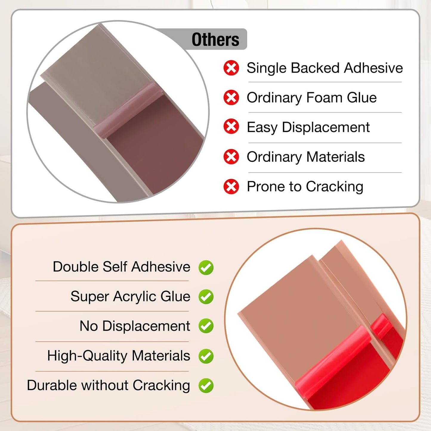 Floor Transition Strip Self Adhesive Vinyl Door Threshold for Doorways Carpet Edging Trim Overlap Edge Reducer for Laminate Floor, Carpet, Tile (Grayish Brown Wood Grain, 3/5" to 4/5", 3.3Ft)