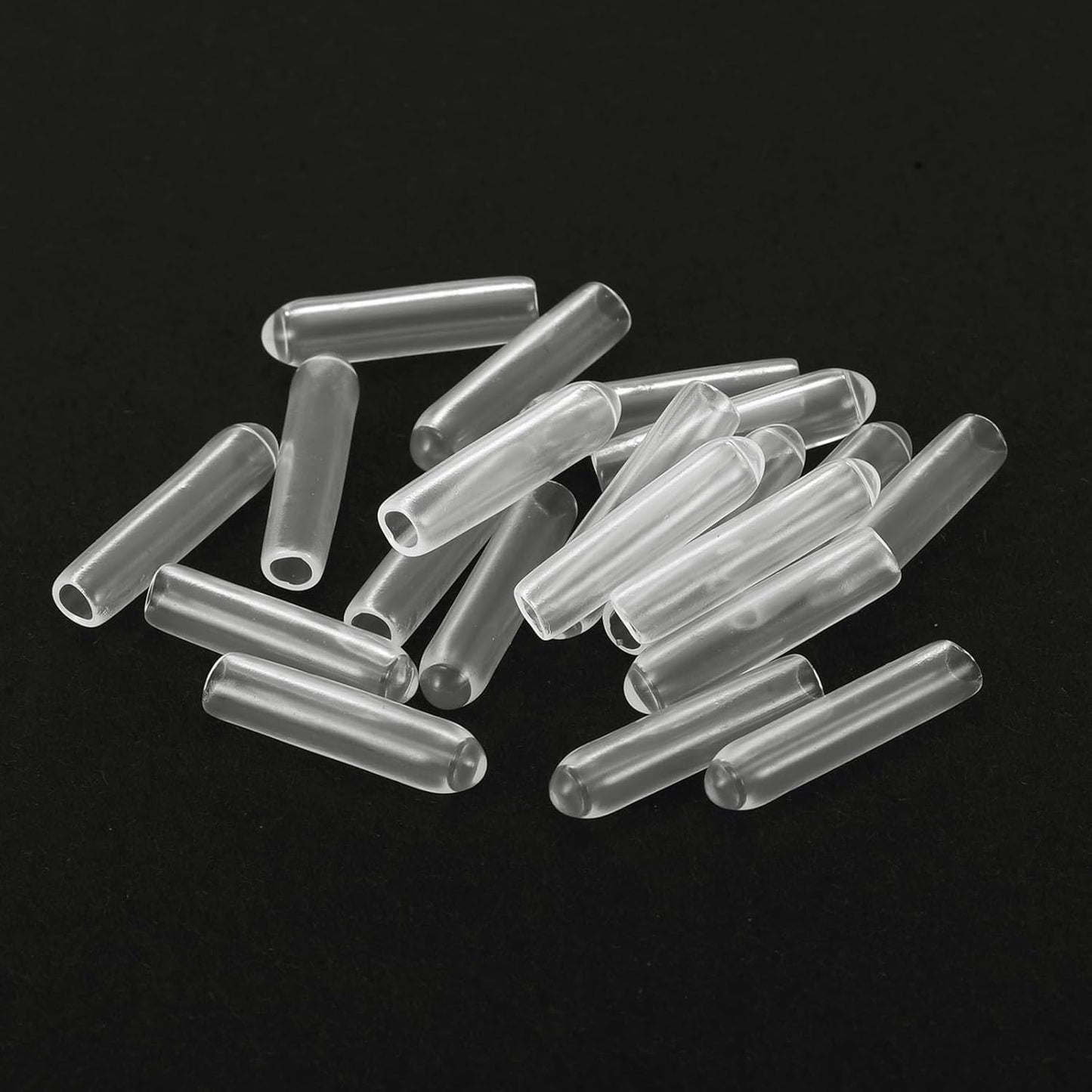 uxcell 20pcs Rubber End Caps Protective Caps 2.5mm ID Vinyl PVC Round Tube Bolt Cap Cover Screw Thread Protectors, Clear