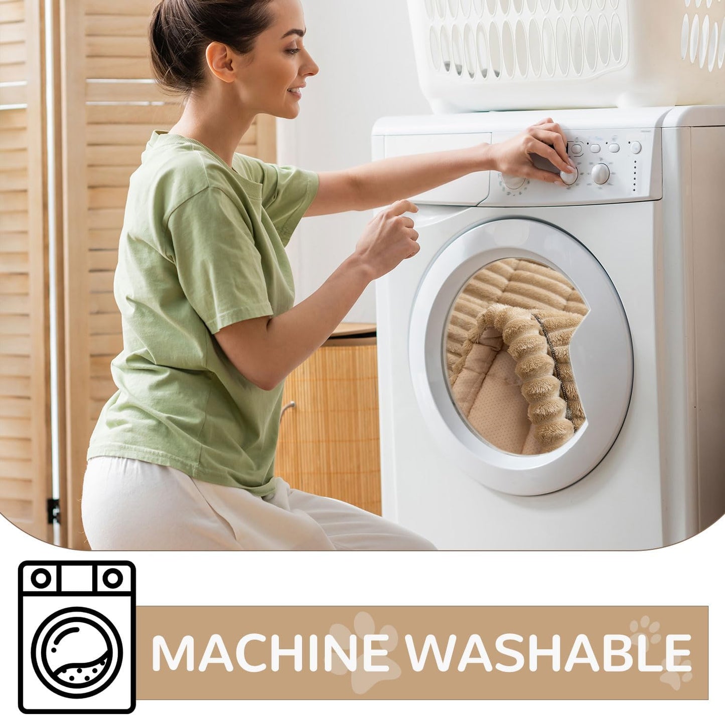 OTOB Couch Cover for Dogs Washable, Non Slip Plush Sofa Covers for 3 Cushion Couch, Fuzzy Pet Friendly Mat Bed Furniture Protector Sofa Slipcover, All Seasons (Coffee, 27.6" x 70.9")