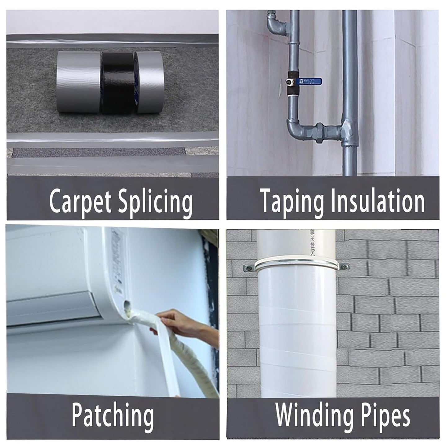 Duct Tape Heavy Duty Single Sided, Strong Adhesive High Strength, Waterproof Mesh Tape for Indoor and Outdoor Repairing Sealing Bonding, Easy Use Hand Tearable, 1.57 Inch x 33 Feet, White