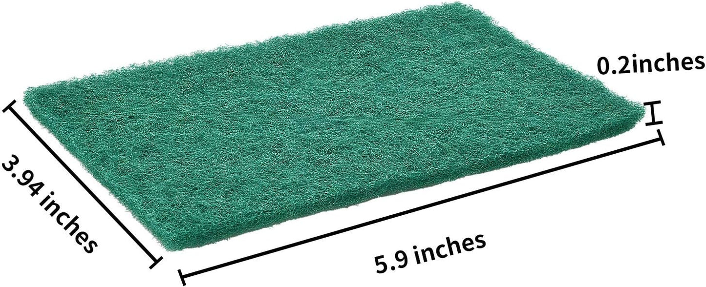 Jetec Scrub Pads Scouring Pads Sponge Dish Scrubber Scouring Cleaning Non Scratch for Kitchen Dishes Cleaning(Green,40 Pieces)