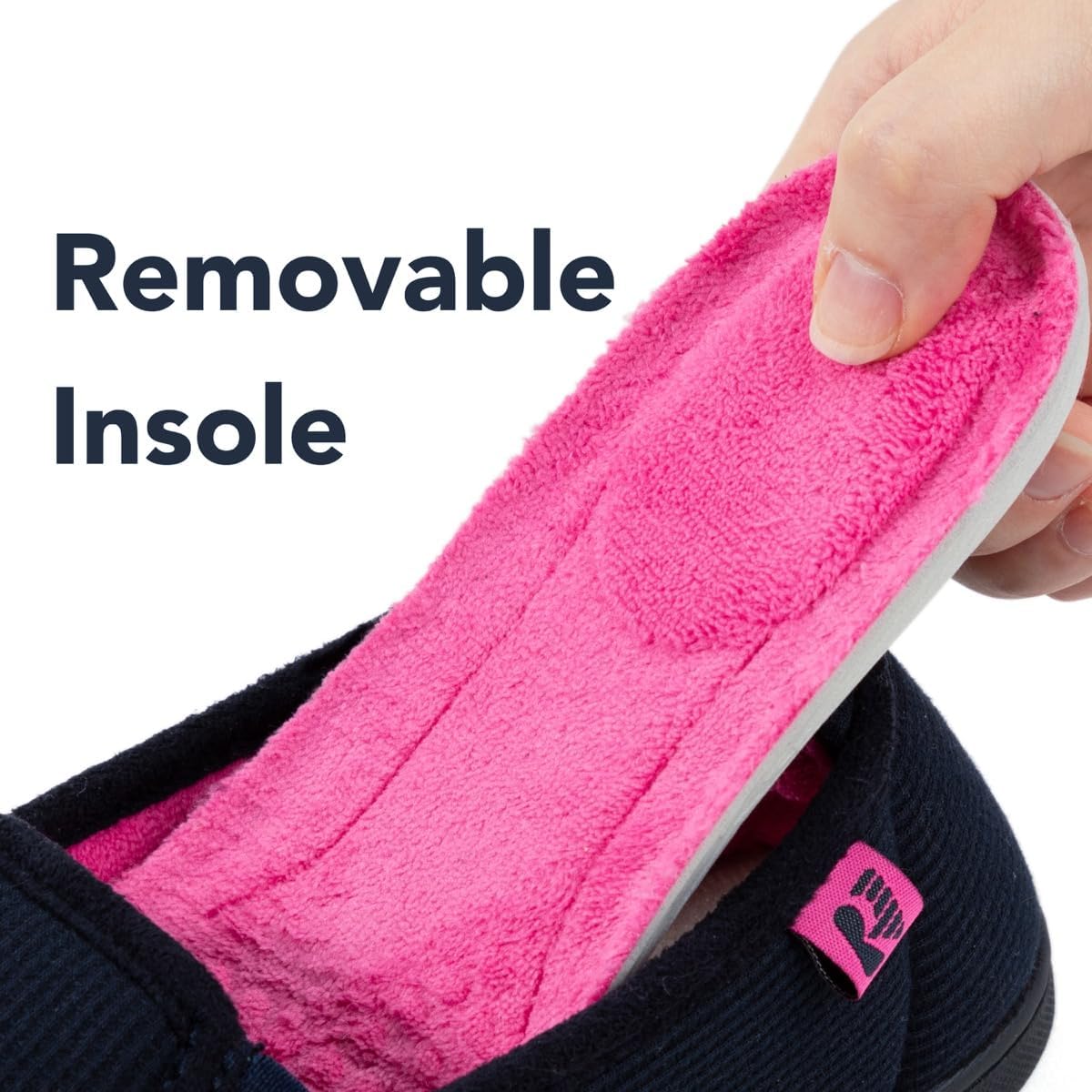 RockDove Women's Two-Tone Hoodback Slipper with Removable Insole