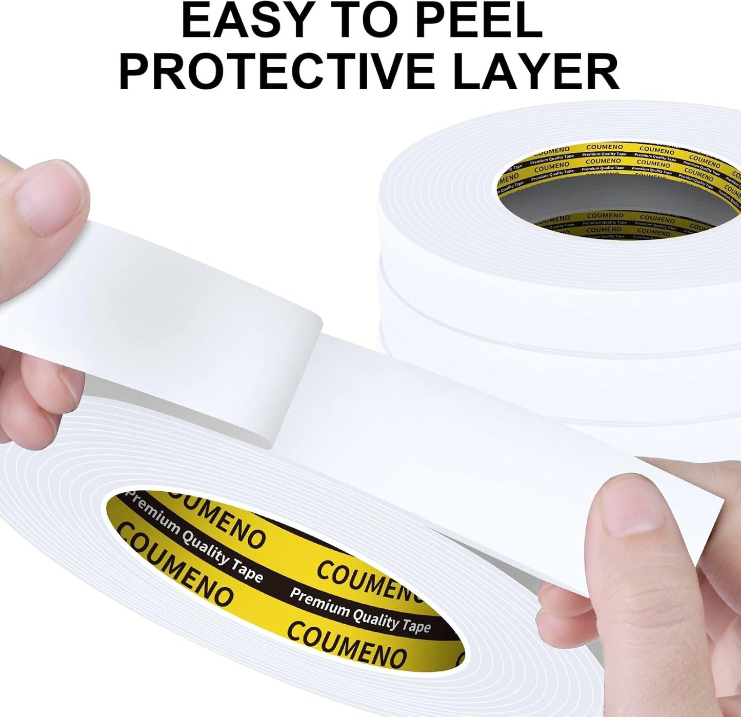 Single-Sided EVA Foam Tape, Single-Sided Sealing Strip Foam Pad Sponge Tape,Self-Adhesive Insulation Sealing Tape (White) 1inX16.4FT
