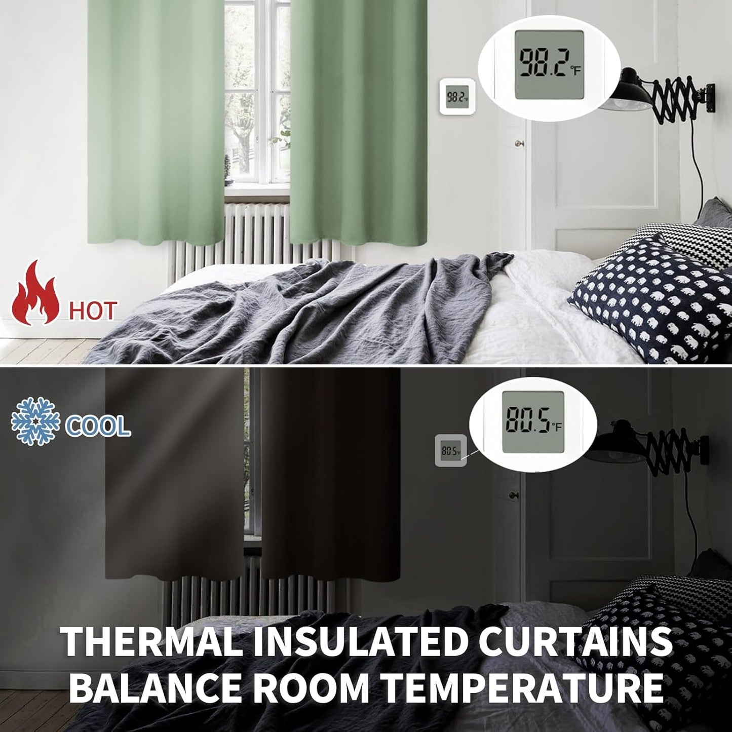 BGment Olive Green Blackout Curtains 84 Inches Length 2 Panels for Living Room - Rod Pocket Thermal Insulated Room Darkening Drapes for Bedroom Dining Privacy, 42 x 84 Inch