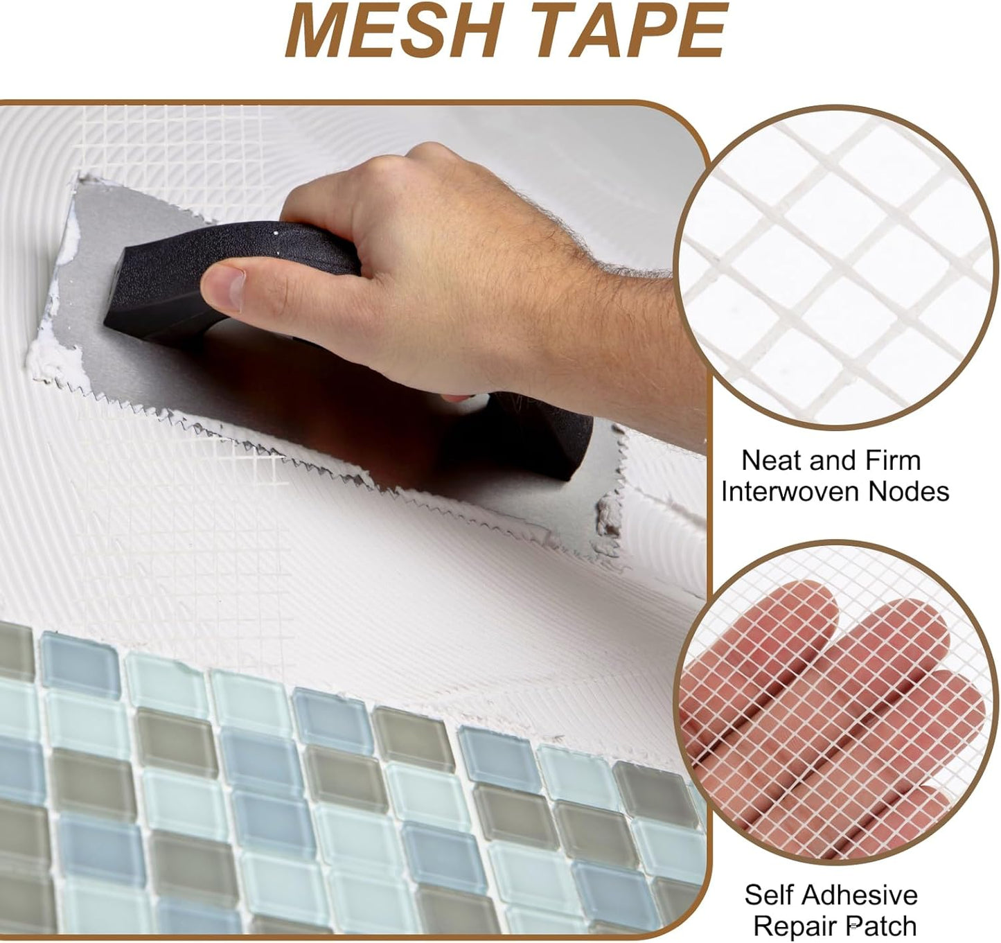 PATIKIL Drywall Repair Mesh Tape, 2 inch x 82 ft Fiberglass Repair Patch Self-Adhesive Dry Wall Joint Tape 12 Mesh Wall Hole Crack and Seam Patch, White