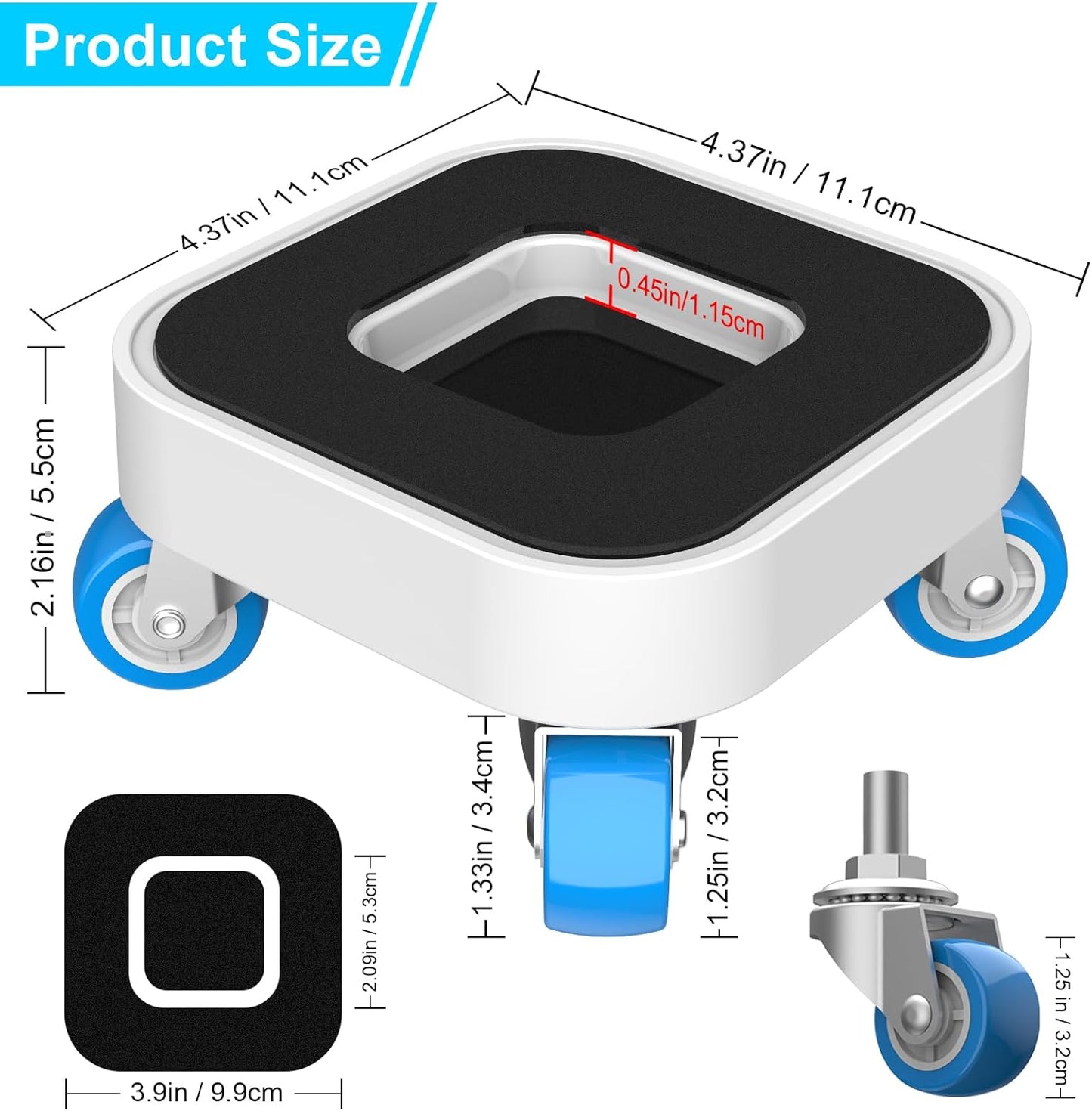 New Upgrade Furniture Movers with Wheels, Furniture Sliders with 360° Rotatable 1.25in Wheels, Furniture Dolly for Moving Heavy Sofa, Bed, Load Capacity Up to 900lb
