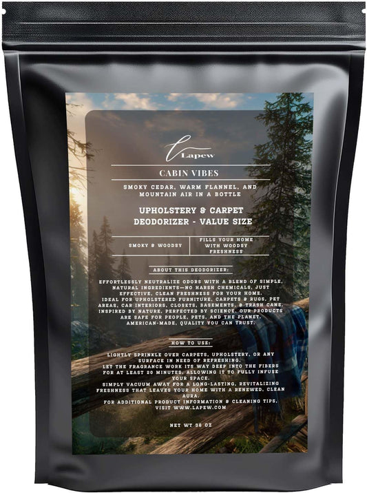Cabin Vibes Carpet Freshener Powder Refill 36 oz | Powerful Odor Eliminator for Home | Upholstery Deodorizer | Carpet Deodorizer | Pet Urine | Cat Litter Box