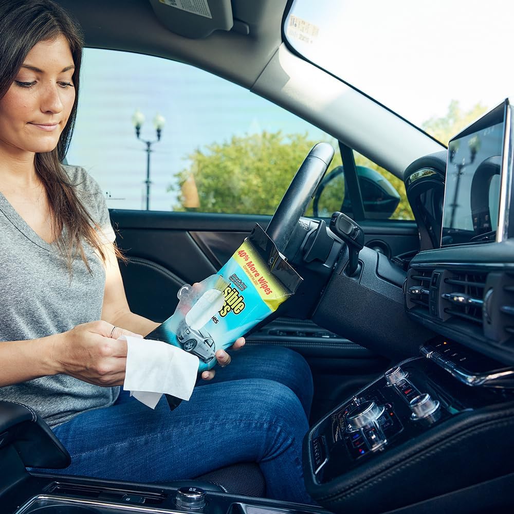 Invisible Glass 90161-3PK Large Glass Cleaning Wipes for Streak-Free Windows, Mirrors, and Glass, Lint-Free, Ammonia-Free, Tint-Safe, for Home and Auto, Flat Pack, 28 Wipes, Pack of 3