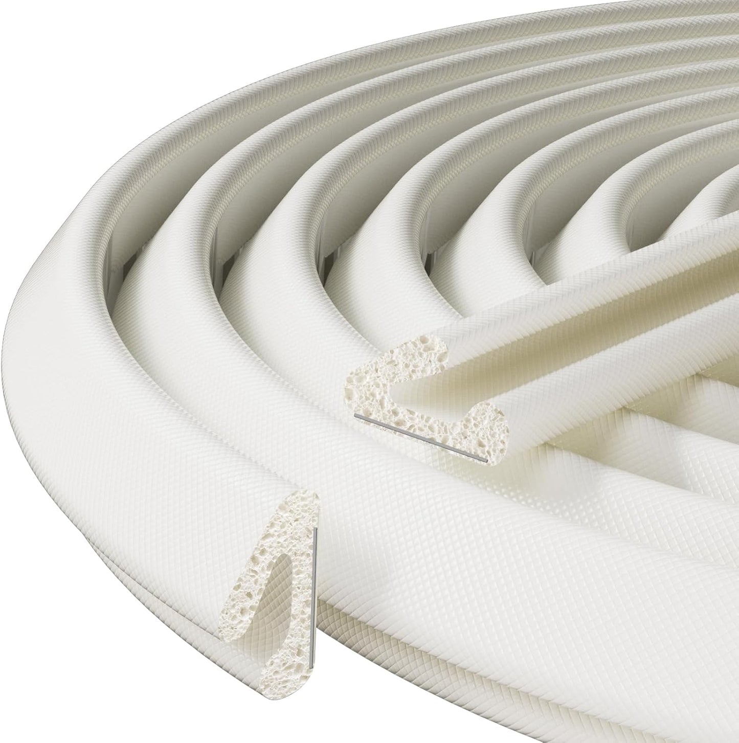 V-Shaped Weather Stripping Door Seal, 19.7FT Draft Stopper for Doors/Windows, Gaps, Dustproof, Soundproof & Thermal Insulating, Noise-Reducing, Light-Blocking Door Gap Filler