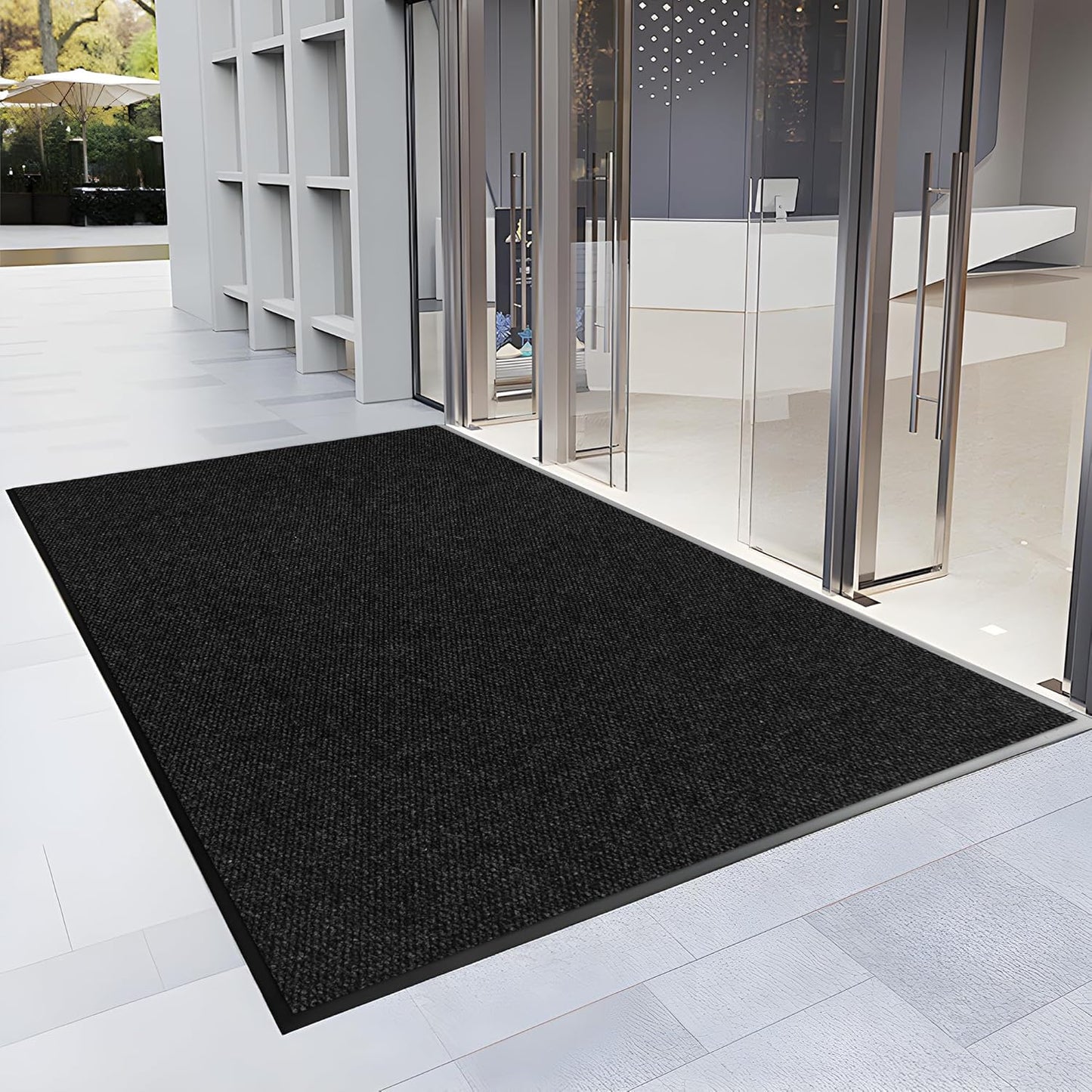 3′ x 48′ Front Door Mat Indoor Outdoor Entrance, Commercial Floor Mat Heavy Duty Dirt Trapper Entryway Doormat, Custom Size Non Slip Rubber Backing Welcome mat, Door Mat for High Traffic Area