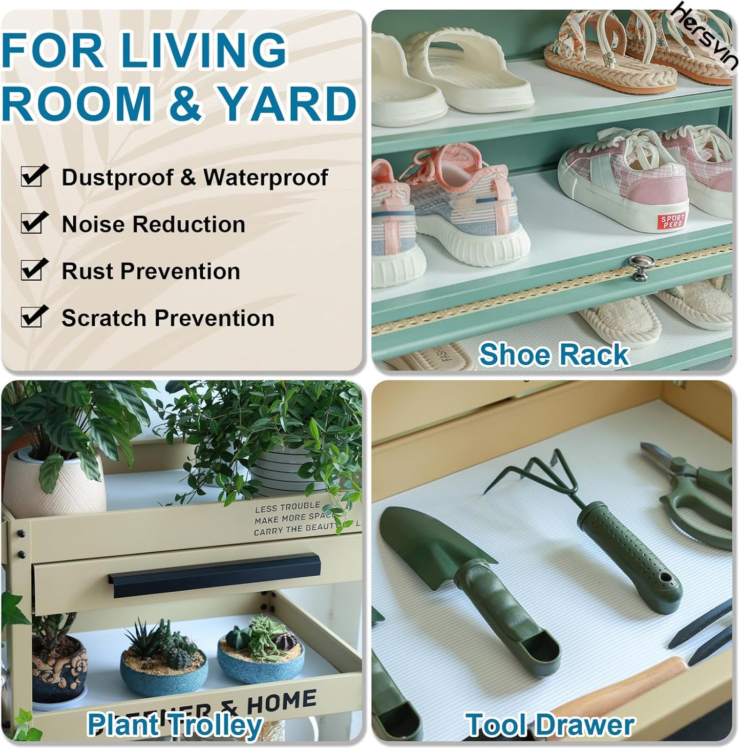 Shelf Liners 20 in x 20 ft EVA Drawer Mats, Non-Adhesive Cupboard Protector, Kitchen Cabinet Lining Fridge Liner (White Stripe, 50.8x610cm)