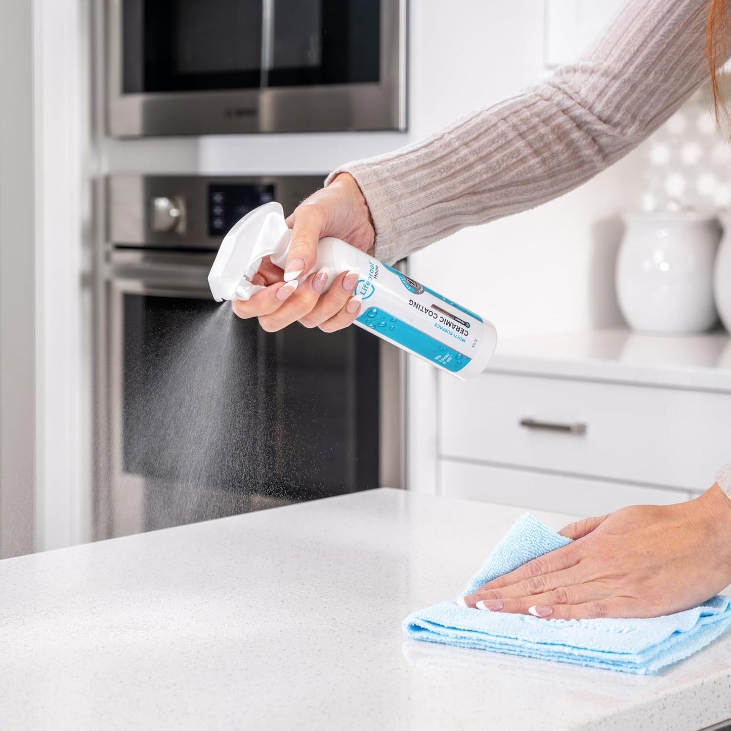 Lifeproof 2-Pack Ceramic Coating Spray Kit - Shine, Seal & Protect Kitchen & Bath Surfaces, Repels Stains & Grime