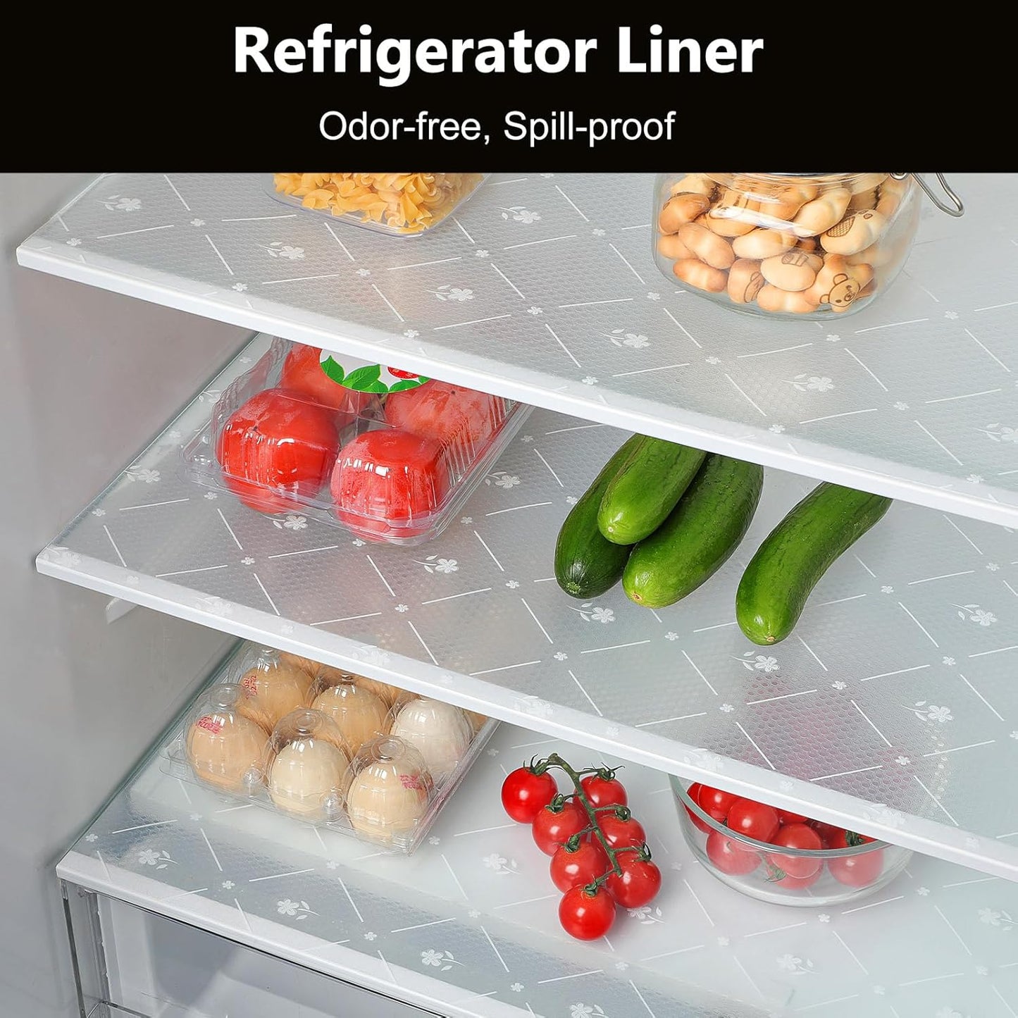 INNOLITES Shelf Liners for Kitchen Cabinets, Non Adhesive Drawer Cabinet Liner, Waterproof Oil-Proof Non-Slip Shelf Liner for Kitchen Pantry Refrigerator 11.8" x 236"