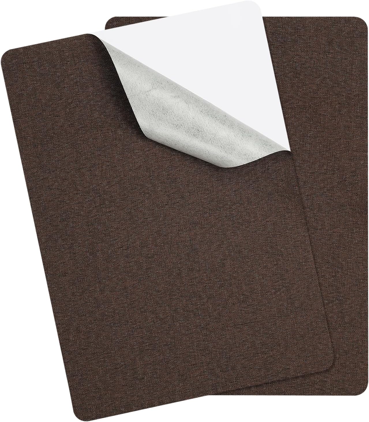 PATIKIL 8x11 Inch Linen Repair Patches, 2Pcs Self-Adhesive Fabric Patch for Sofas Tote Bags Furniture Car Seats Clothes Tents, Dark Brown