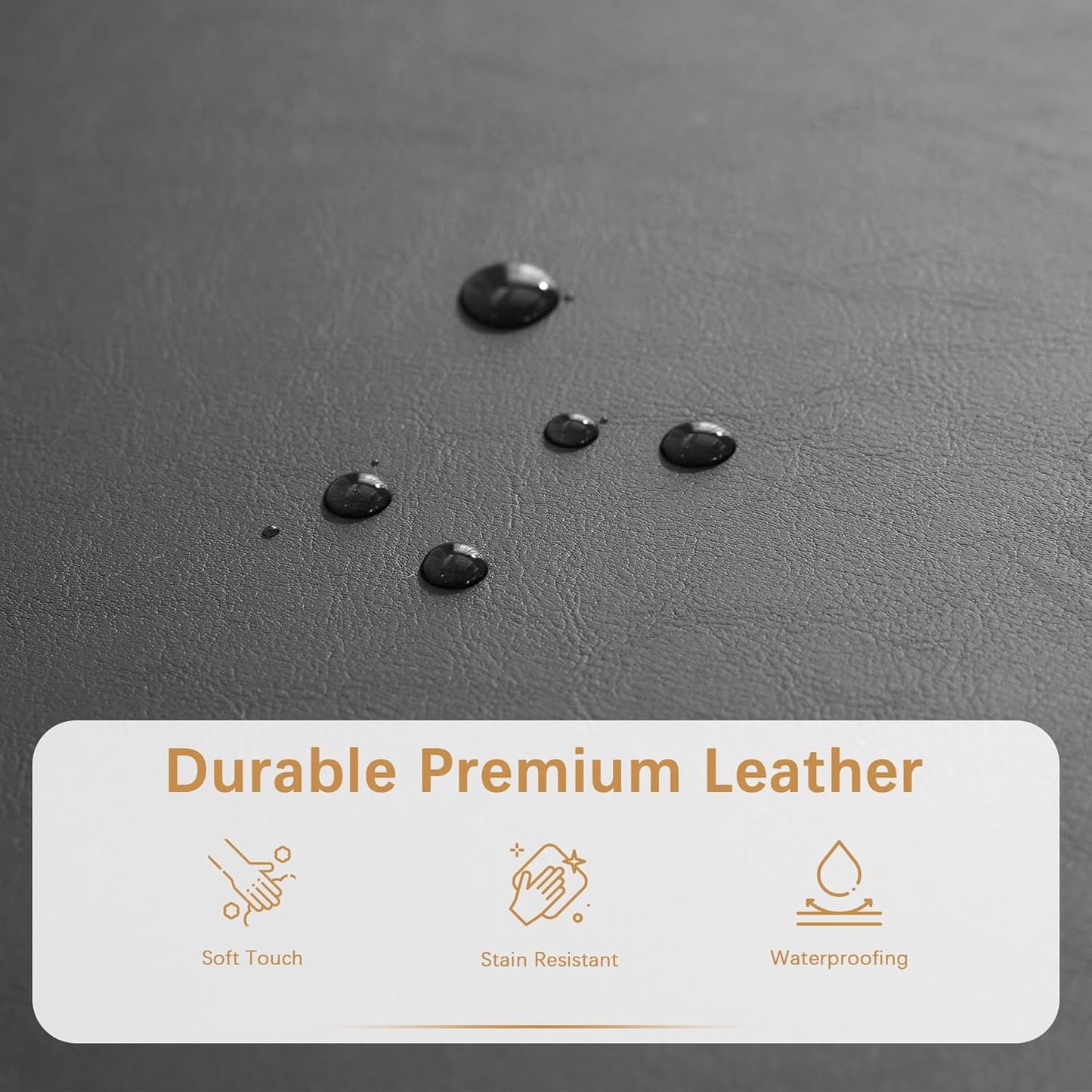 HUIMO Faux Leather Storage Ottoman Bench 50.3 Inch Extra Long PU Upholstered Bedroom Bench with Large Storage Space for The Living Room, Entryway, Bedroom Hold Up to 300lbs (Black)