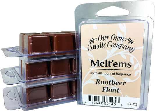 Our Own Candle Company Premium Wax Melt, Root Beer Float, 6 Cubes, 2.4 oz (4 Pack)