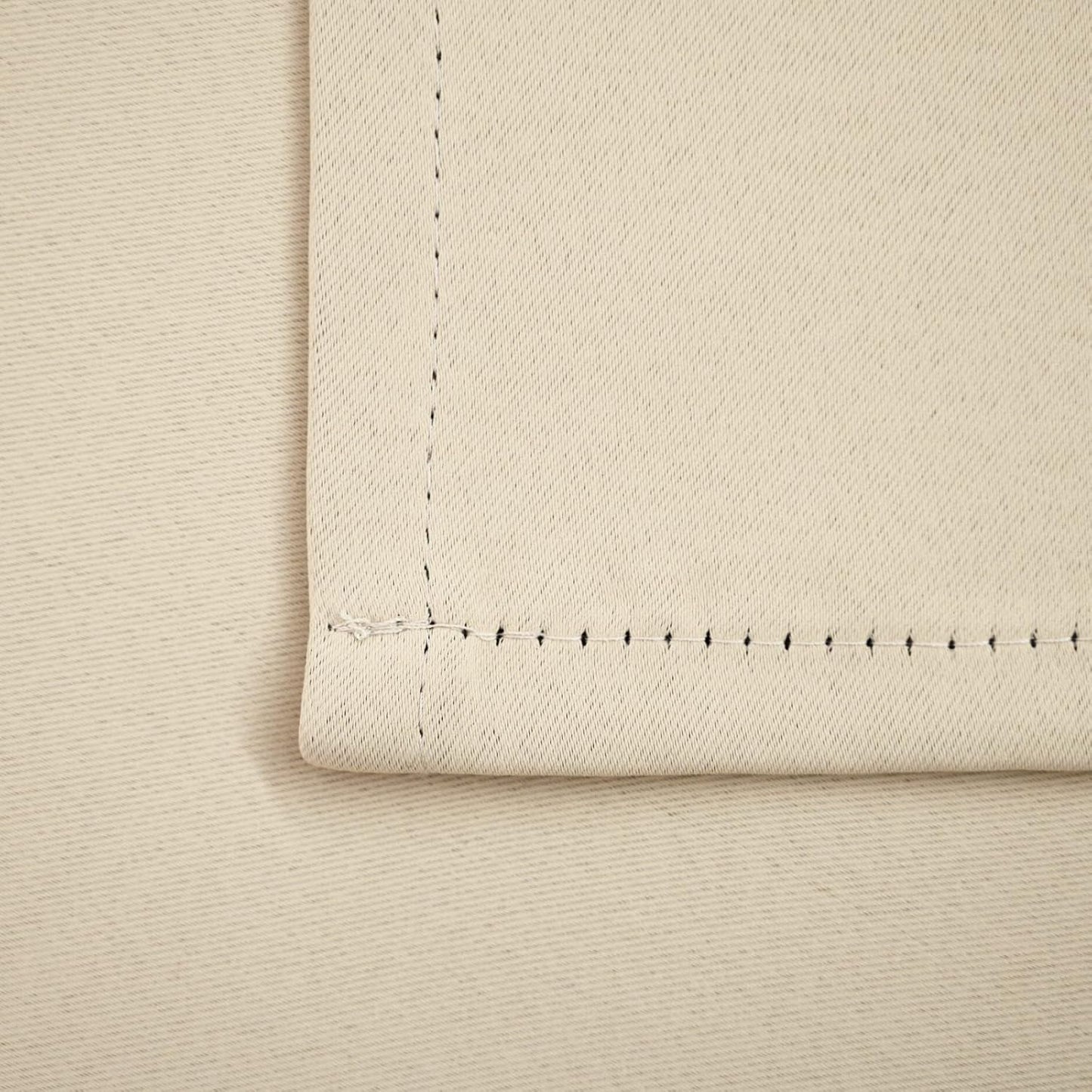 Pickluc Cafe Curtain (Half Window Curtain) 30 Inches Length, Rod Pocket Kitchen Curtain, Short Blackout Curtain for Small Window, 30" Wide and 30" Long, 2 Panels, Ivory