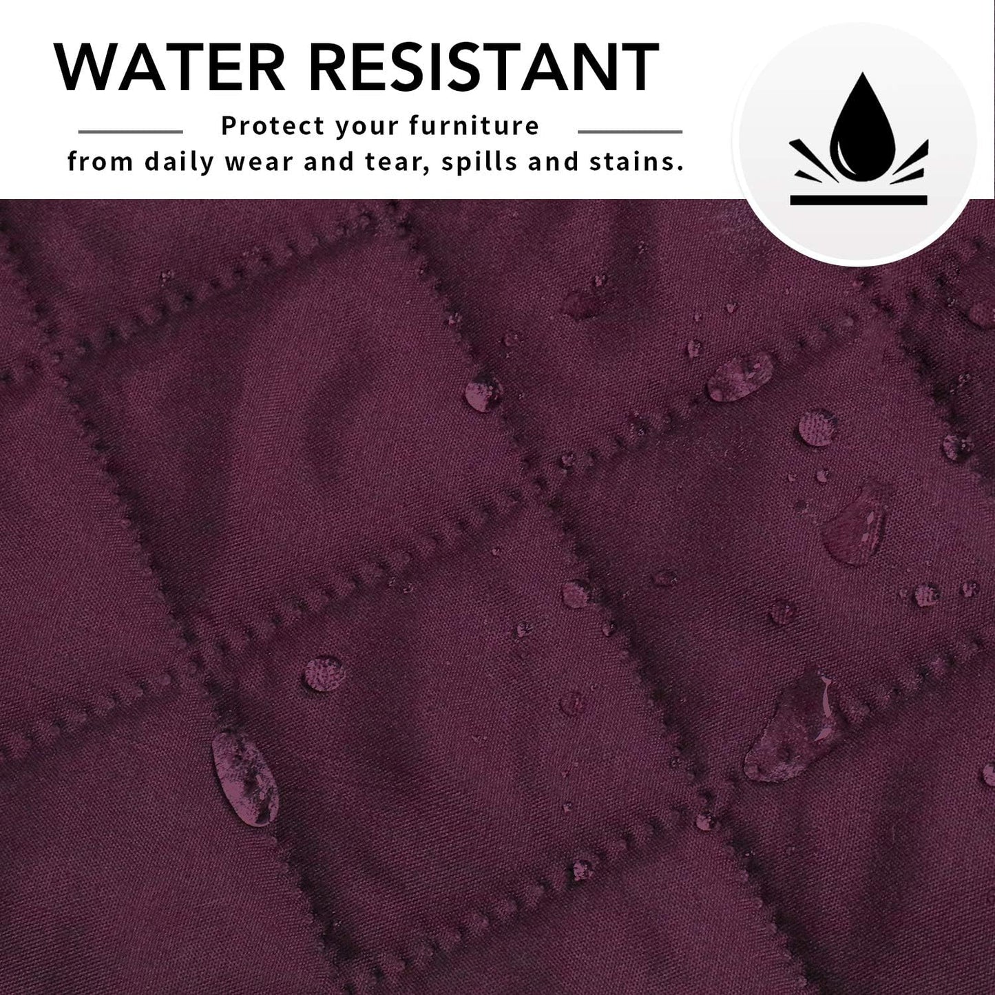 Easy-Going Sectional Couch Covers for Dogs L Shape Sofa Cover Reversible Sofa Slipcover Chaise Lounge Cover Furniture Protector Cover for Pets Dog Cat (42 x 52 inches, Wine/Wine)