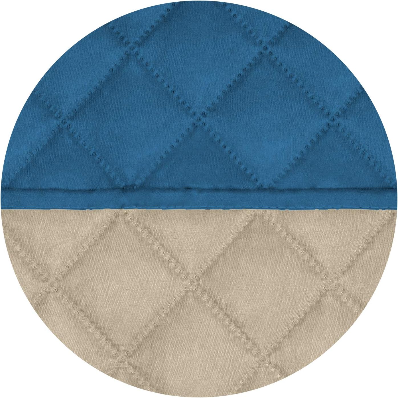 PureFit Reversible Quilted Sofa Cover, Water Resistant Slipcover Furniture Protector, Washable Couch Cover with Non Slip and Elastic Straps for Kids, Pets (Sofa, Peacock Blue/Beige)