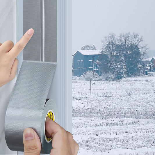 Cloth Duct Window Seal Strip Tape for Winter, 1.89in x 33FT, Weather Stripping Sealing Insulation Tape for Windows and Door, Easy Tear Sealer Draft Blocker Silver