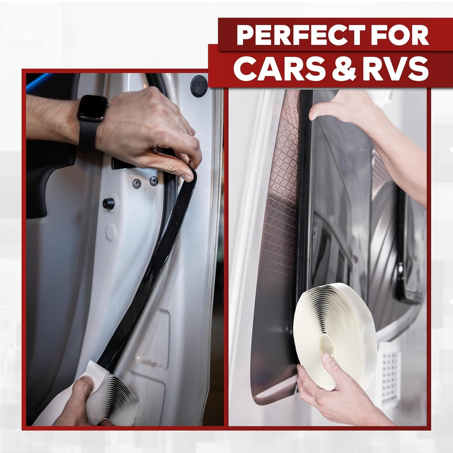 XFasten Butyl Tape RV Black, 3/4 in x 45 Ft, 1/8 in Thick EDPM Rubber Sealant Tape - Roof Patching, Boat Sealing, Leak Proof Butyl Putty Tape