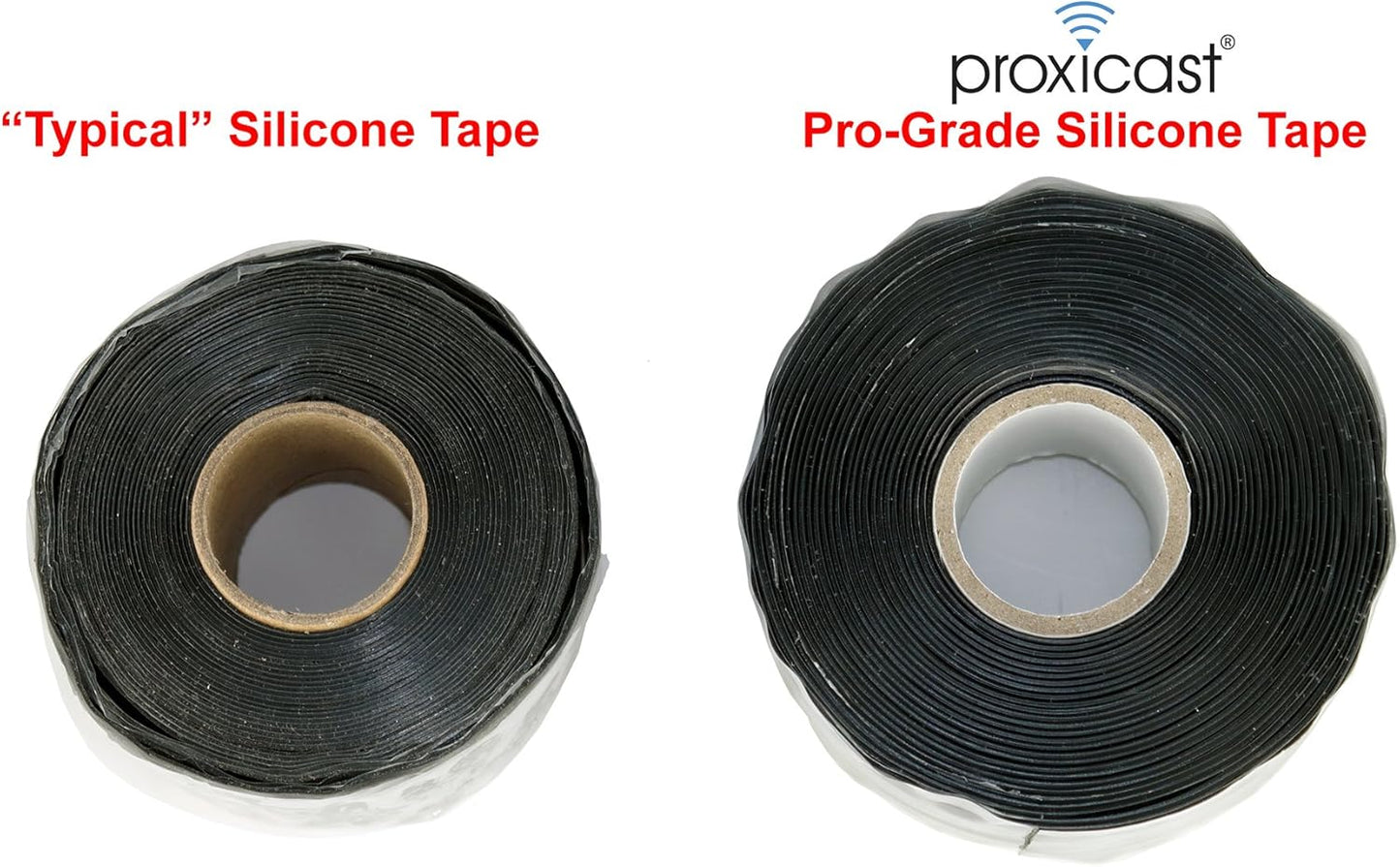 Proxicast Pro-Grade Extra Strong 30mil Weatherproof Self-Fusing Silicone Rubber Sealing Tape for Outdoor Antenna Coax & Electrical Cables, Hose/Pipe Leaks & Emergency Repairs (1.5" x 15' roll) - Grey