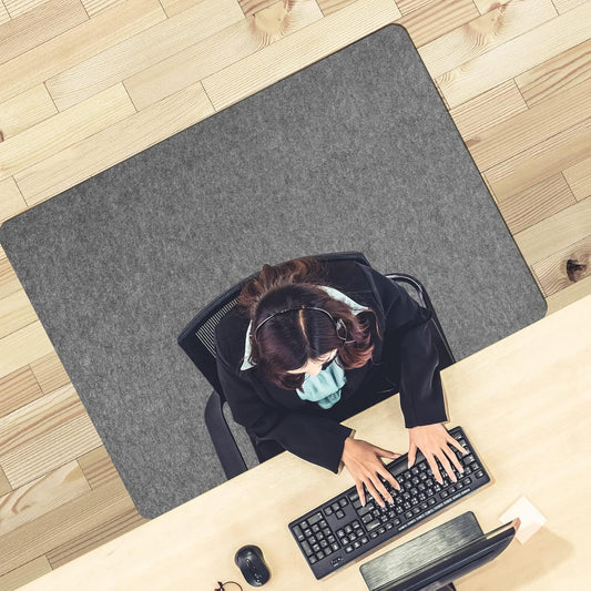 Placoot Desk Chair Mat for Hardwood Floor & Tile 55"x35" Office Chair Mat for Rolling Chairs Large Anti-Slip-Recyclable Material Computer Chair Mat Rug for Office/Home