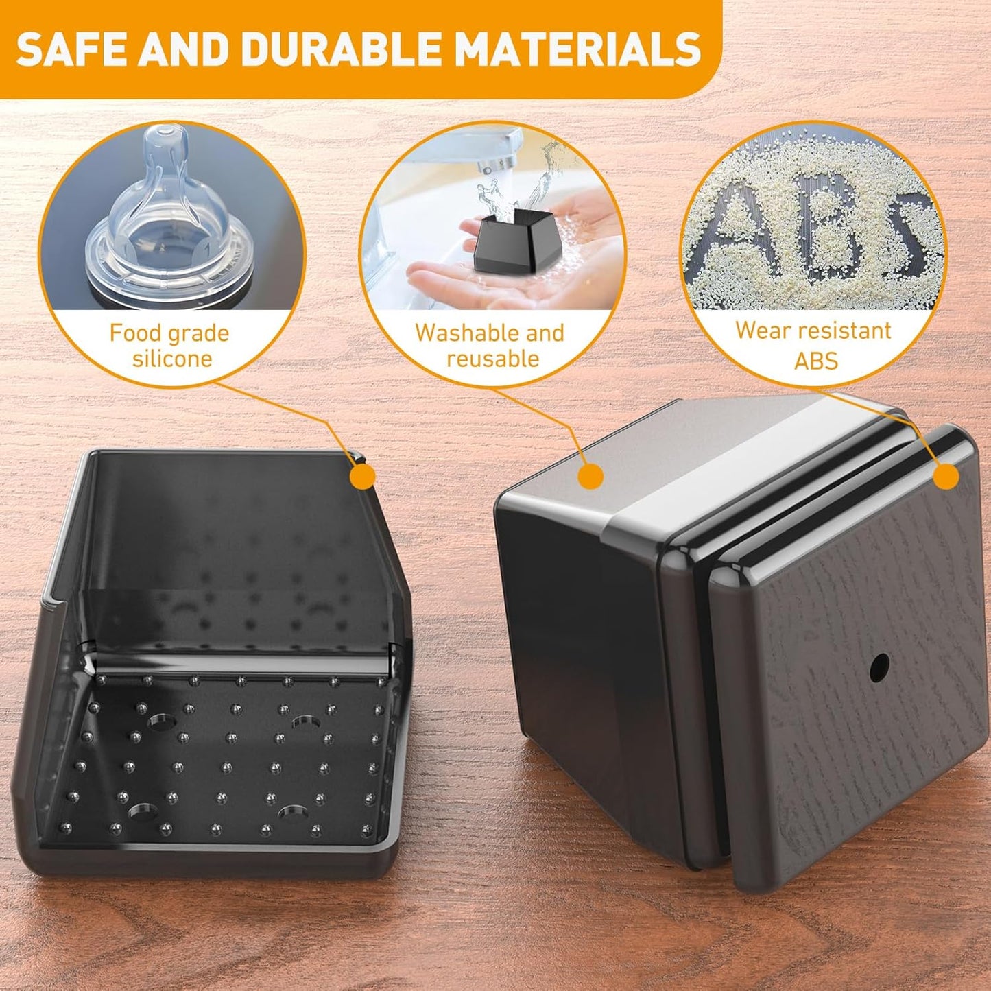 Furniture Sliders,24 PCS Square Chair Leg Sliders for Carpet, Furniture Movers Sliders, Carpet Chairs Furniture Glides, Floor Protectors, Carpet Moving Sliders Easily Move. (Black,Fit:1.2-1.6").