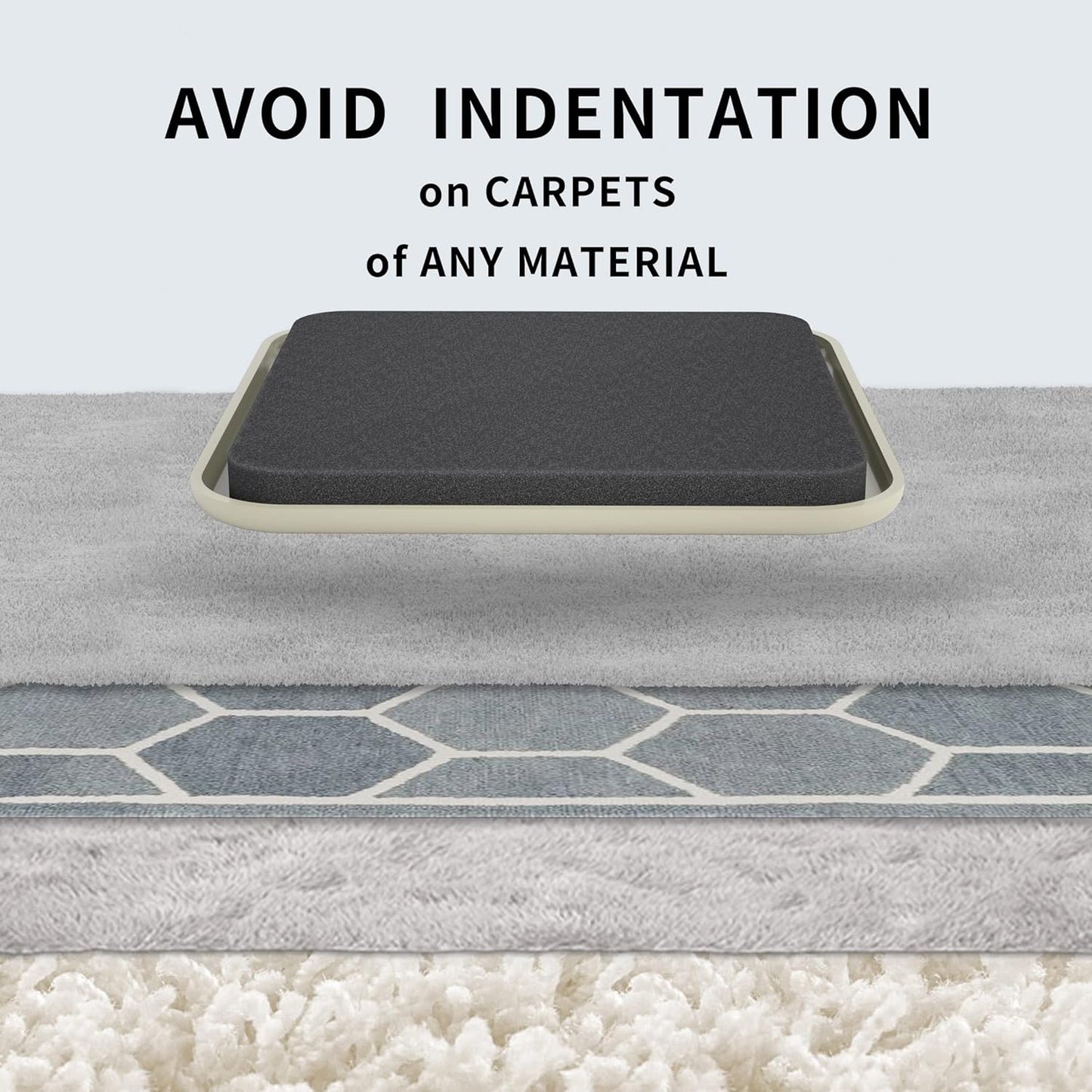 Yelanon Furniture Sliders - 16 pcs-3 1/2” Square Furniture Sliders for Carpet Furniture Pads Hardwoods Floors, Heavy Duty Furniture Movers Sliders,Furniture Moving Pads, Carpet Protectors