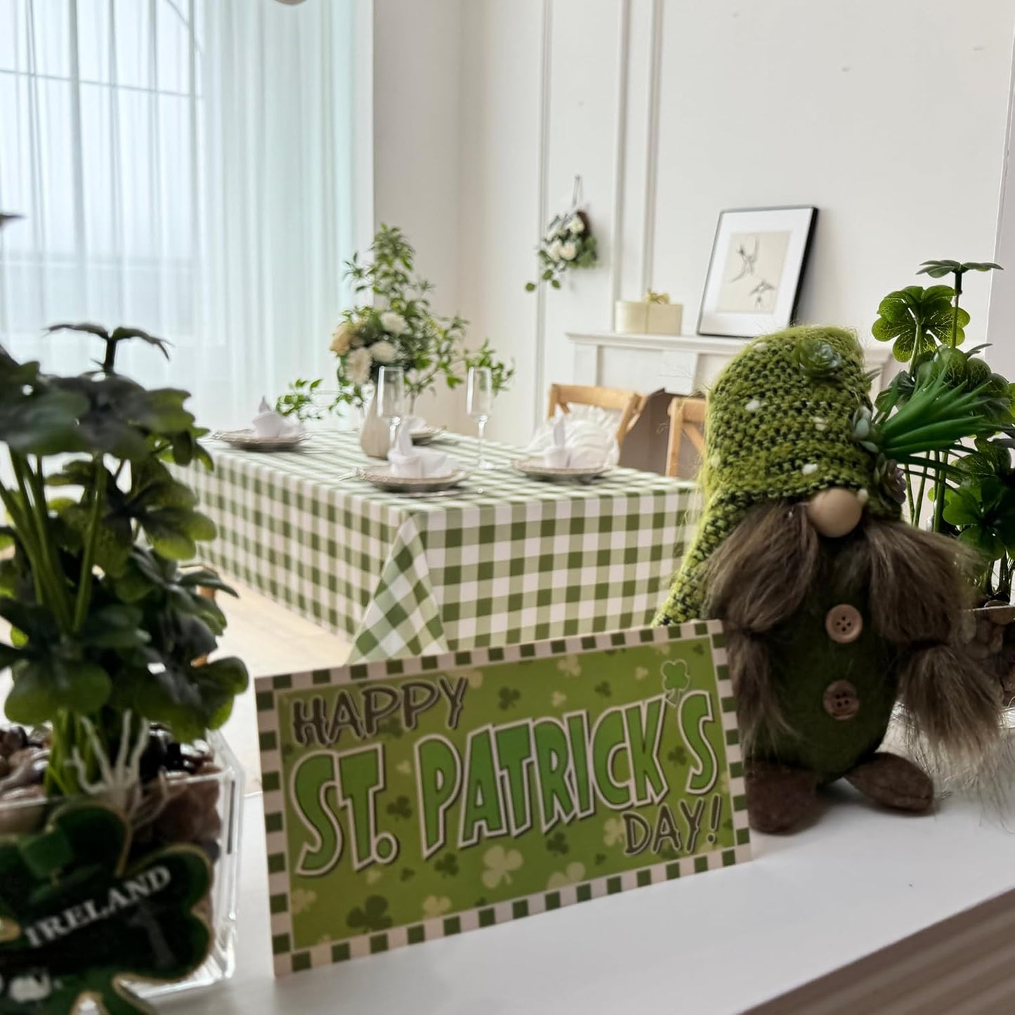 Waterproof Plaid Tablecloth Fabric - Square 58x58 Inch Classic Gingham Checker Table Cloth for Indoor/Outdoor Use - Buffalo Table Cover for Picnics, BBQs, and Parties