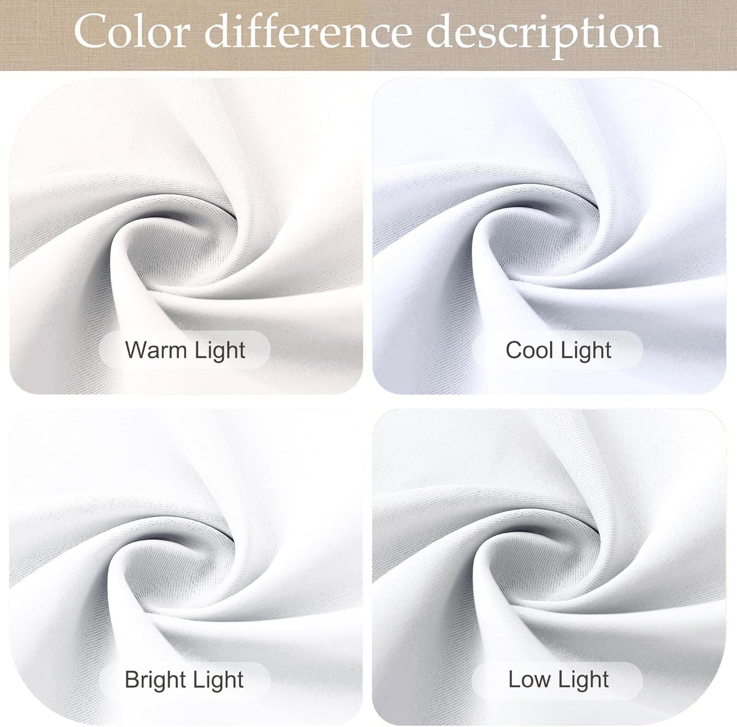 RYB HOME Blackout Curtains 80 inches Long Thermal Insulating Large Window Curtains for Living Room Sliding Glass Door Dining Home Office Backdrop, Pure White, W 42 x L 80 per Panel, 2 Panels