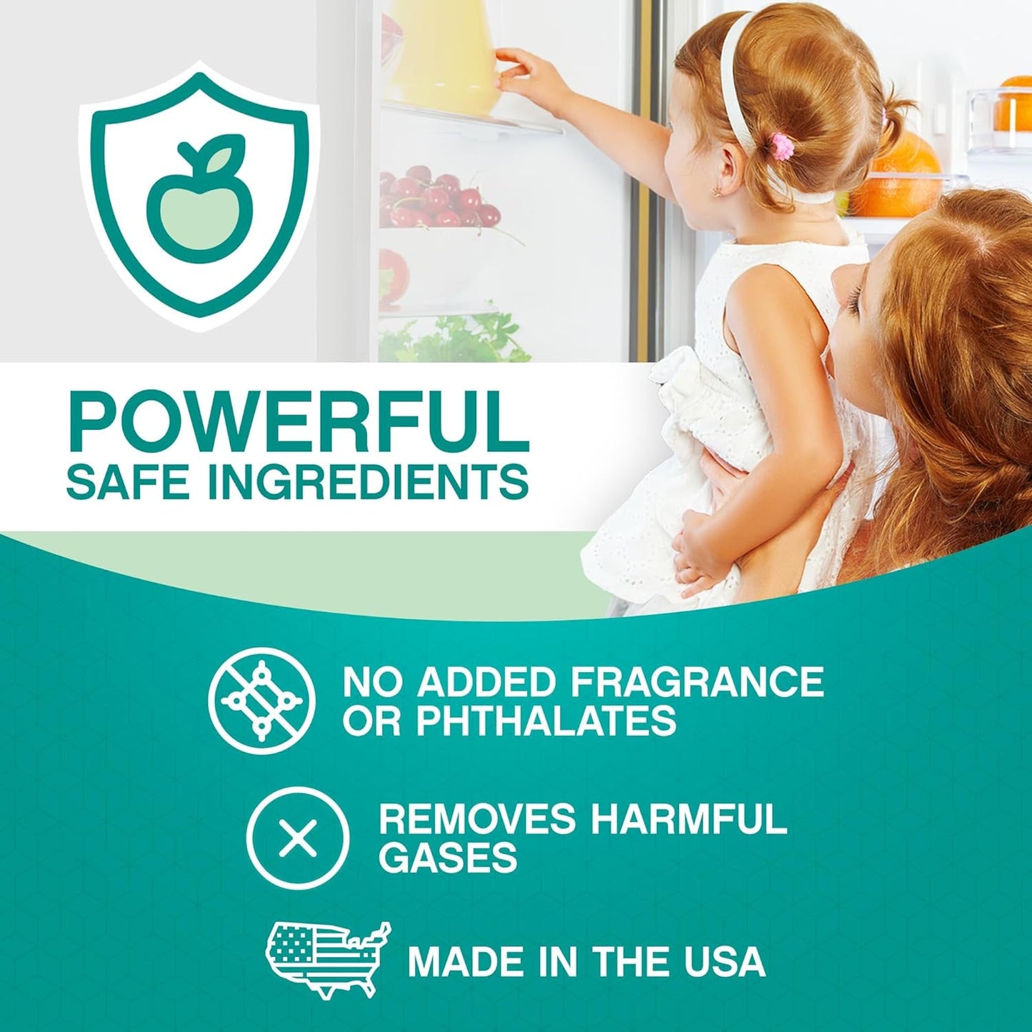 Refrigerator Deodorizer with Zeolites (2-Pack) - Odor Eliminator for Fridge & Freezer - Outshines Baking Soda and Bamboo Charcoal Bags - Long-Lasting, & Safe