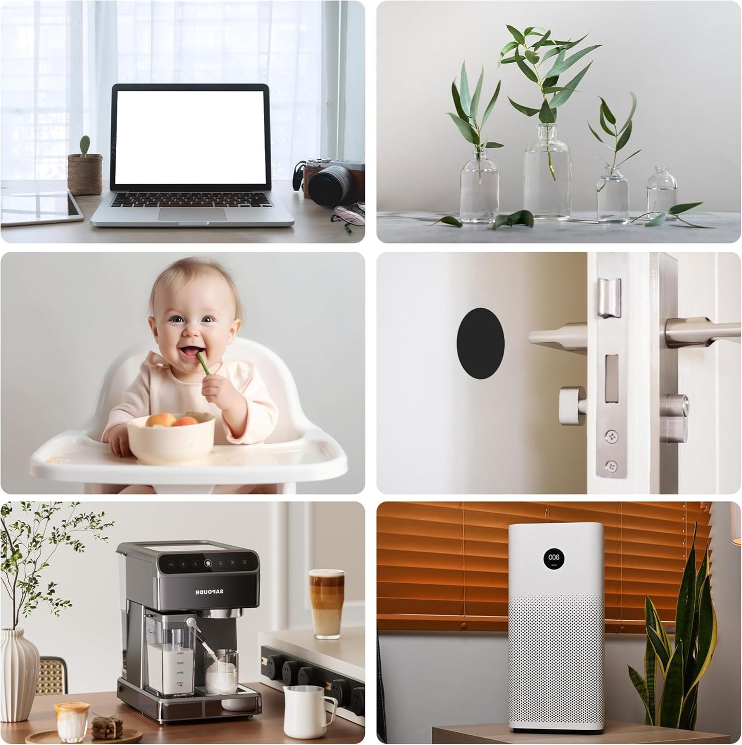 Silicone Furniture Pads, 5" x 120" Non Slip Furniture Pads Anti Skid Pads Non Slip Self Adhesive Cuttable Silicone Tape Strip Roll for Protecting Hardwood Floors Chair Wall Protector - Black