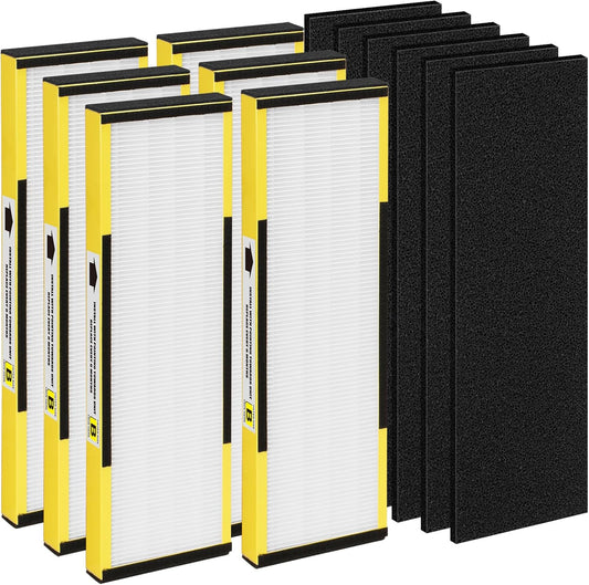 6 Packs FLT4825 H13 True HEPA Replacement Filter B Compatible with AC4300BPTCA, CDAP4500BCA, AC4825, AC4850PT, AC4820, AP2200CA Air Cleaner Purifier