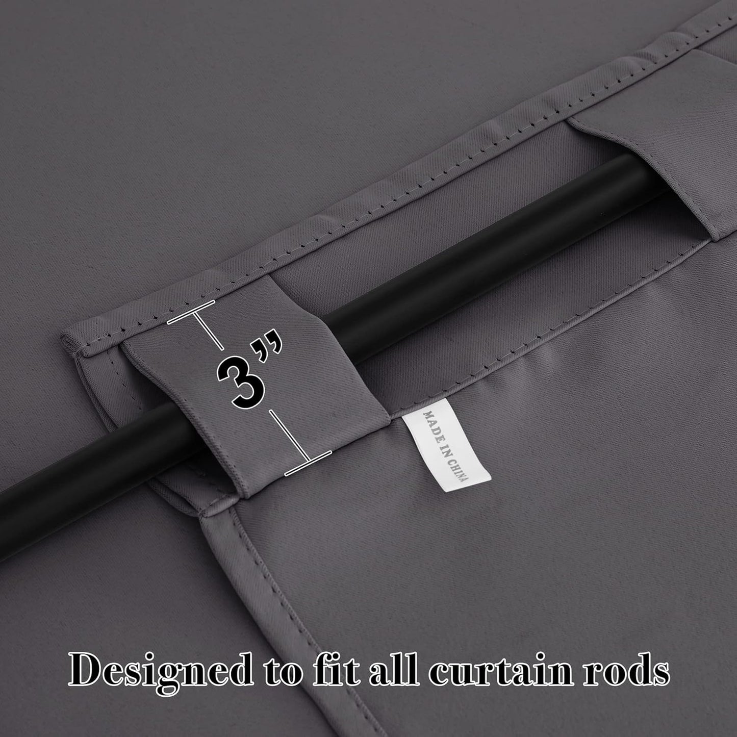 RYB HOME Small Window Curtains - Blackout Insualting Privacy Curtains for Kids Bedroom Kitchen Bathroom Basement Cafe Cabinet Tiers Drapes, 34 Width x 30 Length, 2 Panels, Grey