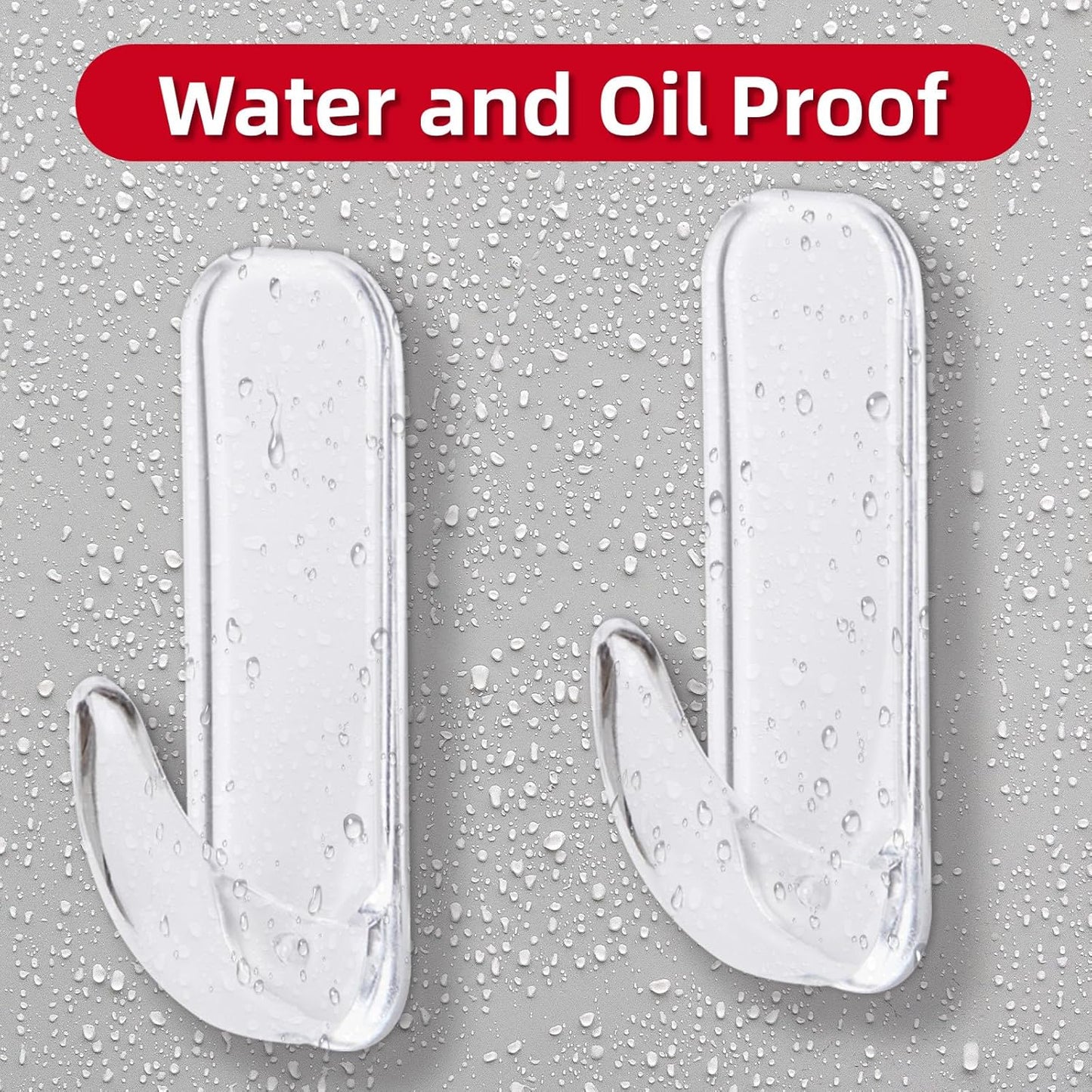 Wall Hooks for Hanging Heavy Duty, Large 12 Self Adhesive Wall with 16 Strips no Damage, Transparent Sticky for Key, Shower,Towel, Coat, Door, Hat