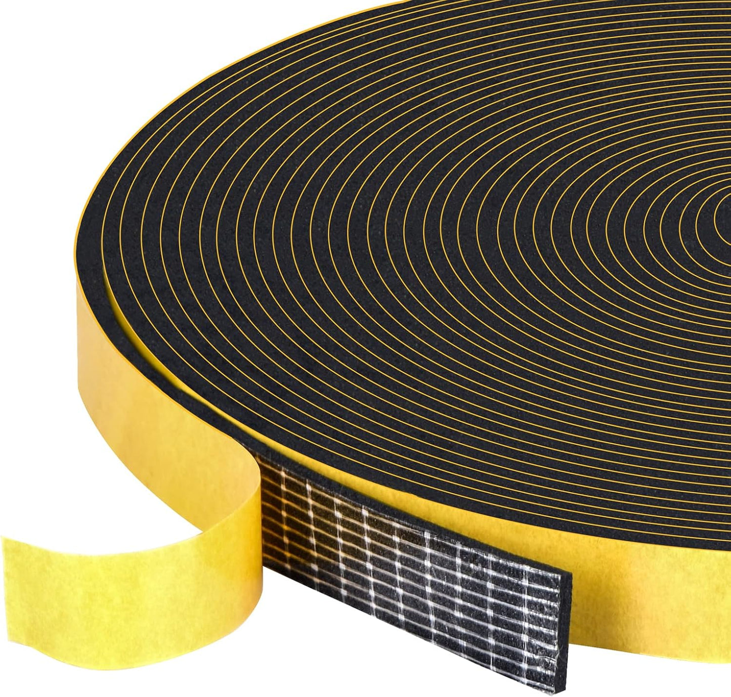 Weather Stripping Soundproof 1/2 in x 1/16 in, High Density Door Seal Strip, Weatherstrip Closed Cell Foam Insulation Tape for Window Storm Door, 1 Roll 33Ft
