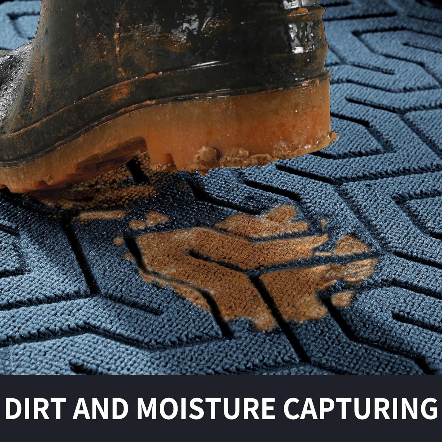 Yimobra Large Door Mat Outside Entrance 47x32, Waterproof Heavy Duty Outdoor Mats for Front Door, Non Slip Rubber Entry Mat for Garage Patio, Easy Clean, Blue