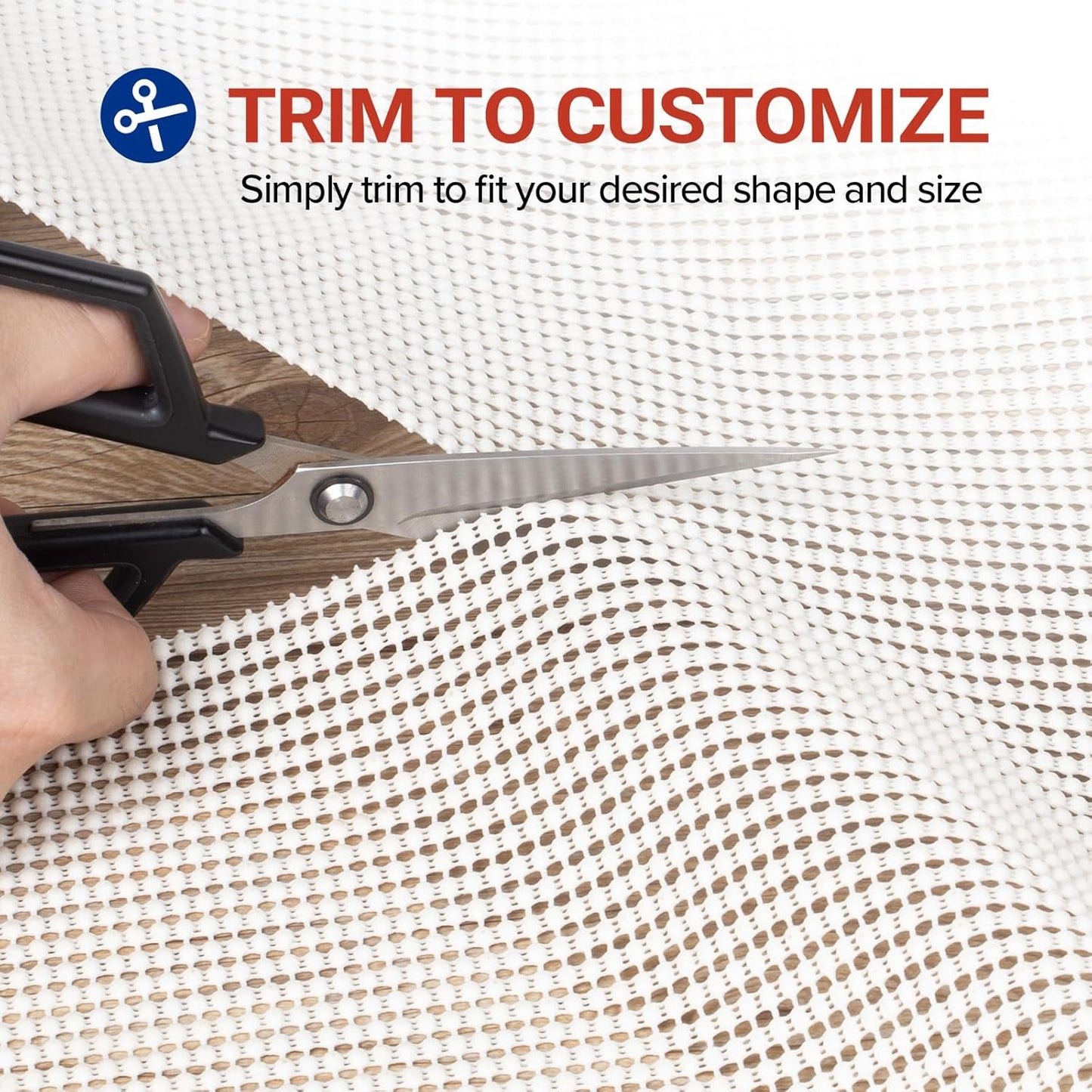 Non-Slip Rug Pad Gripper 10x14 Feet, Anti Skid Mat for Under Area Rugs, Keeps Rugs in Position and Safe, Thick Cushioned Carpet Pad for Hardwood Floors Protection