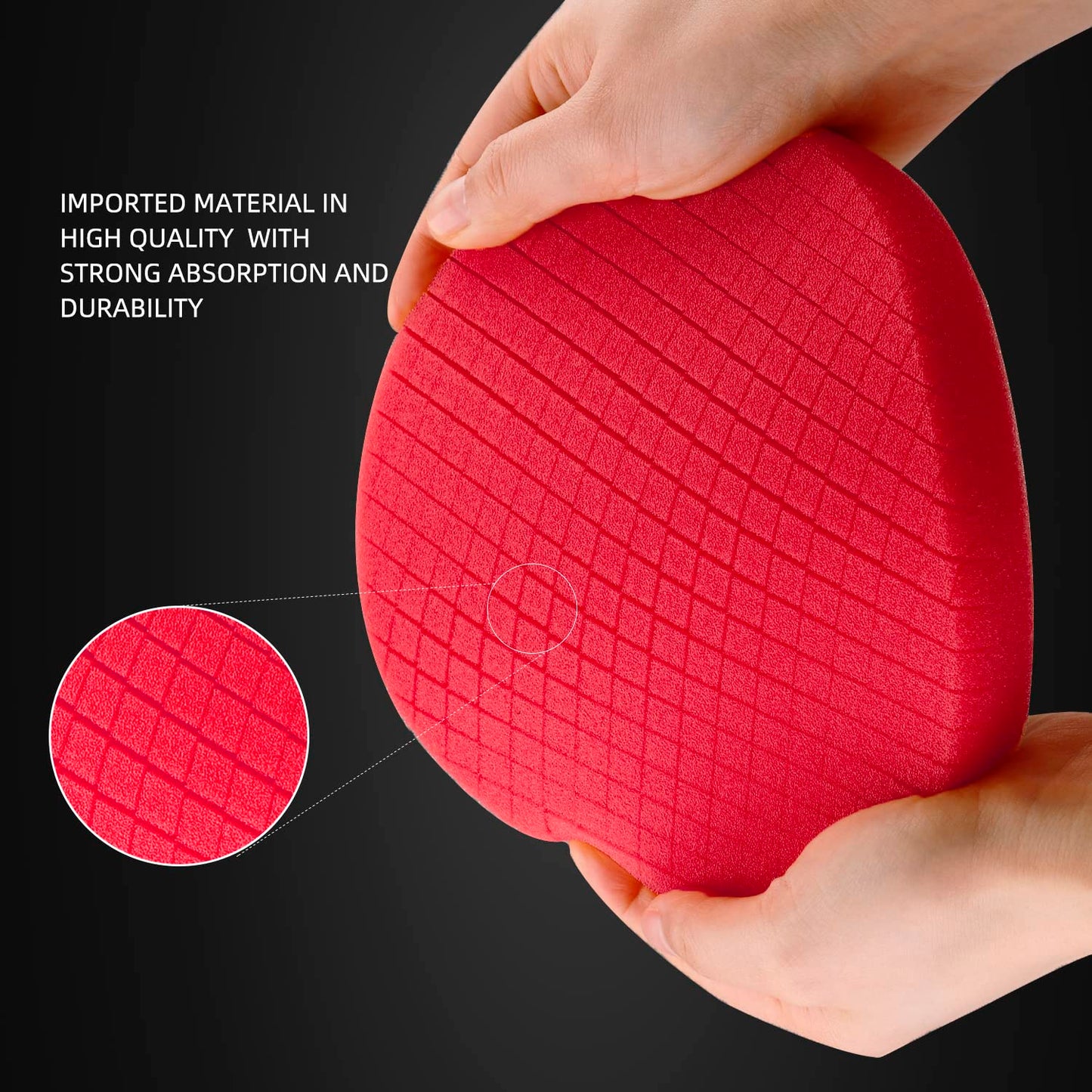 Red Finish Polish Pad, 3Pcs 5 Inch Buffing Polishing Pads for 125mm Backing Plate Compound Buffing Sponge for Car Buffer Polisher Compounding, Polishing and Waxing