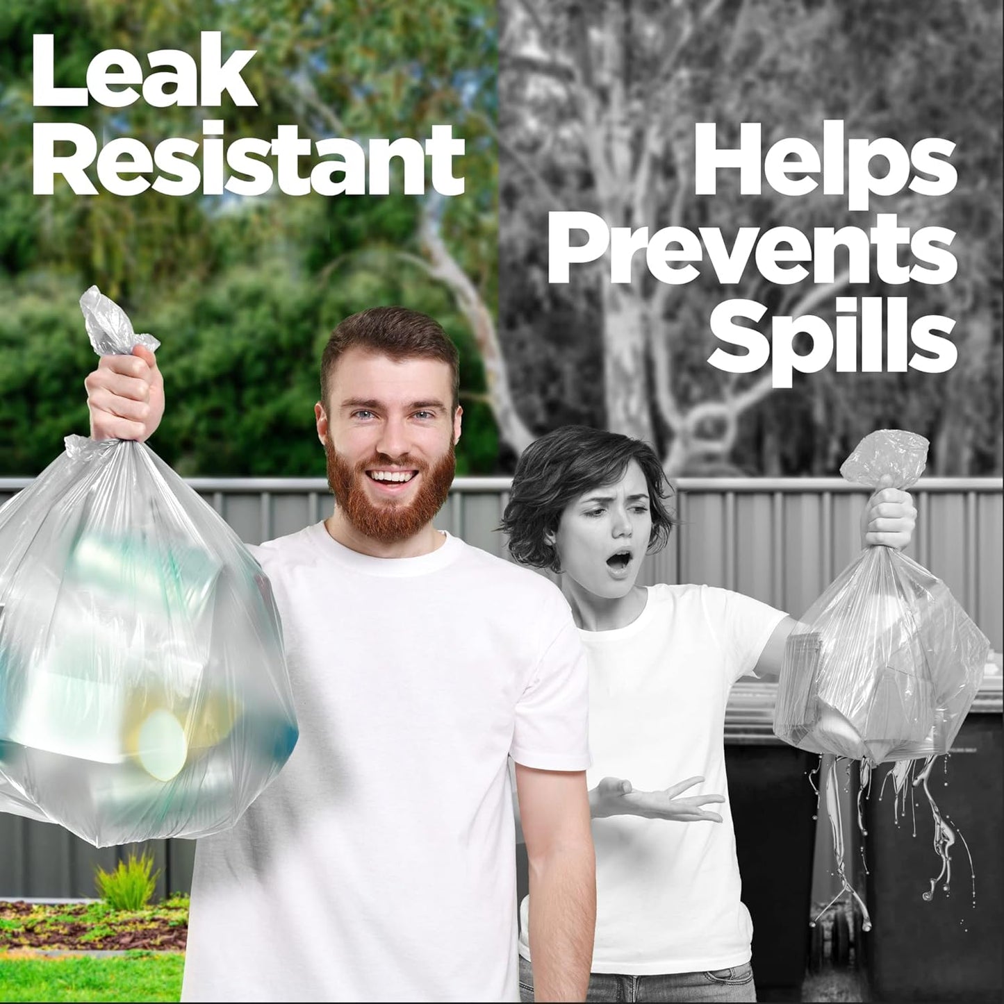 ToughBag 30-33 Gallon Clear Trash Bags (100 Count) Recycling Bag, Garbage Can Liners – Clear Trash Bags 30+ Gallon - Made In USA