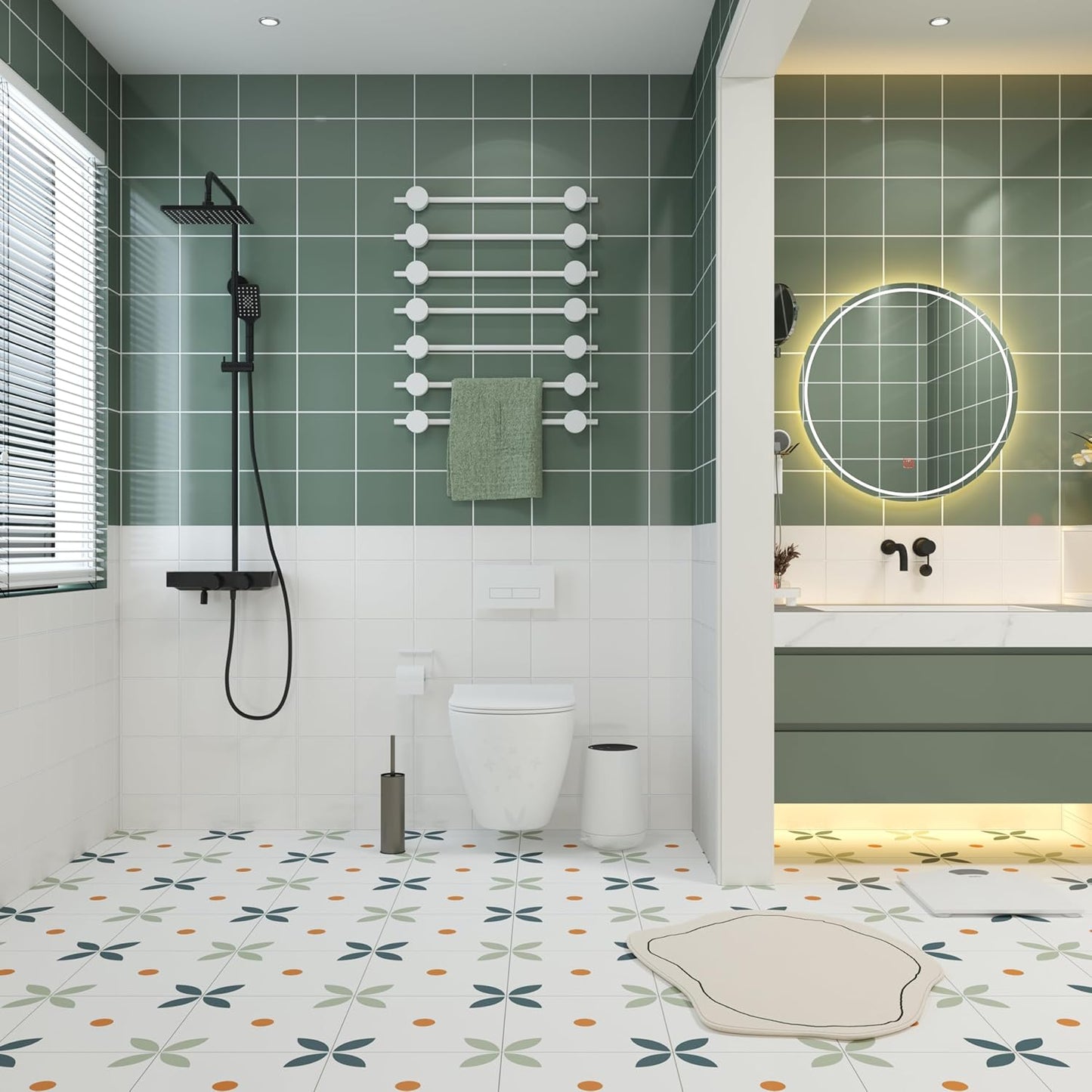 Toilet Brush and Holder Set Premium Material Toilet Bowl Cleaner Free Standing Toilet Bowl Brush and Holder 1pack Gun Grey