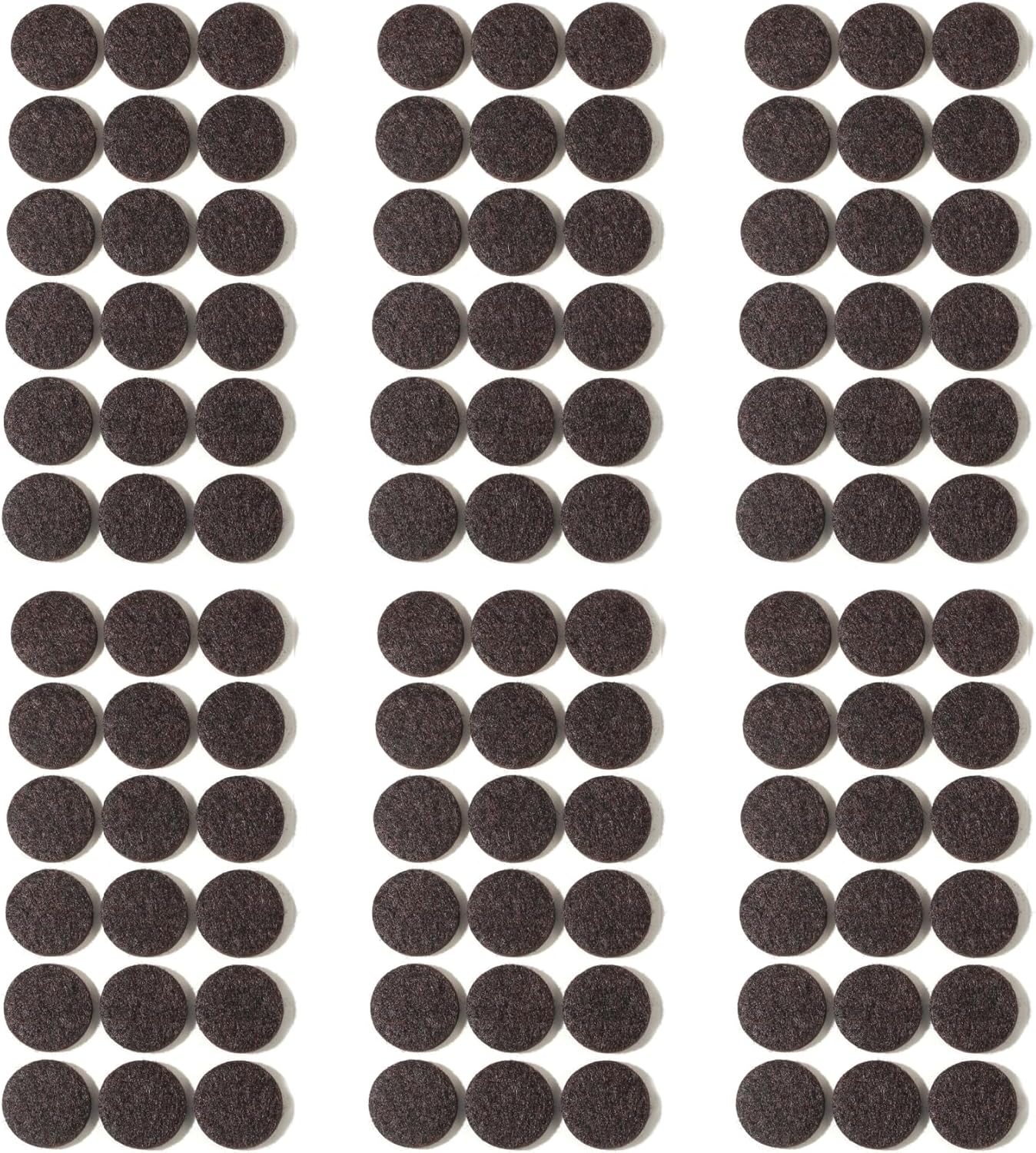 Furnigear Felt Furniture Pads for Hardwood Floors - Self Adhesive Chair Felt Pad, Floor Protector for Furniture Feet, Furniture Sliders Moving Furniture Smoothly, Anti Scratch 108 Pcs 1" Round Brown