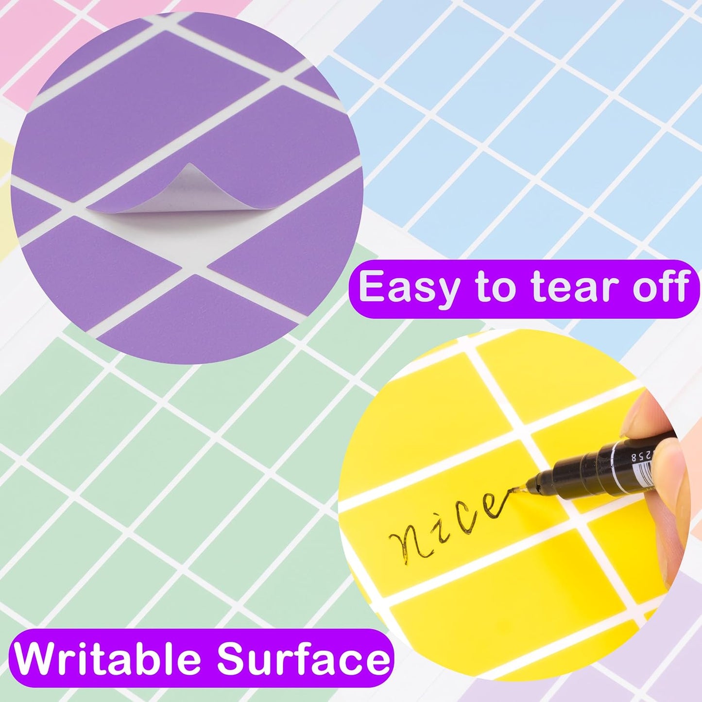 Rectangular Colored Label Stickers,1.57 x 0.75 Inch Color Coding Label,12 Colors Self-Adhesive Label,Colors Tags,Color Stickers for Inventory Organize, File Classification - 2352 Pack