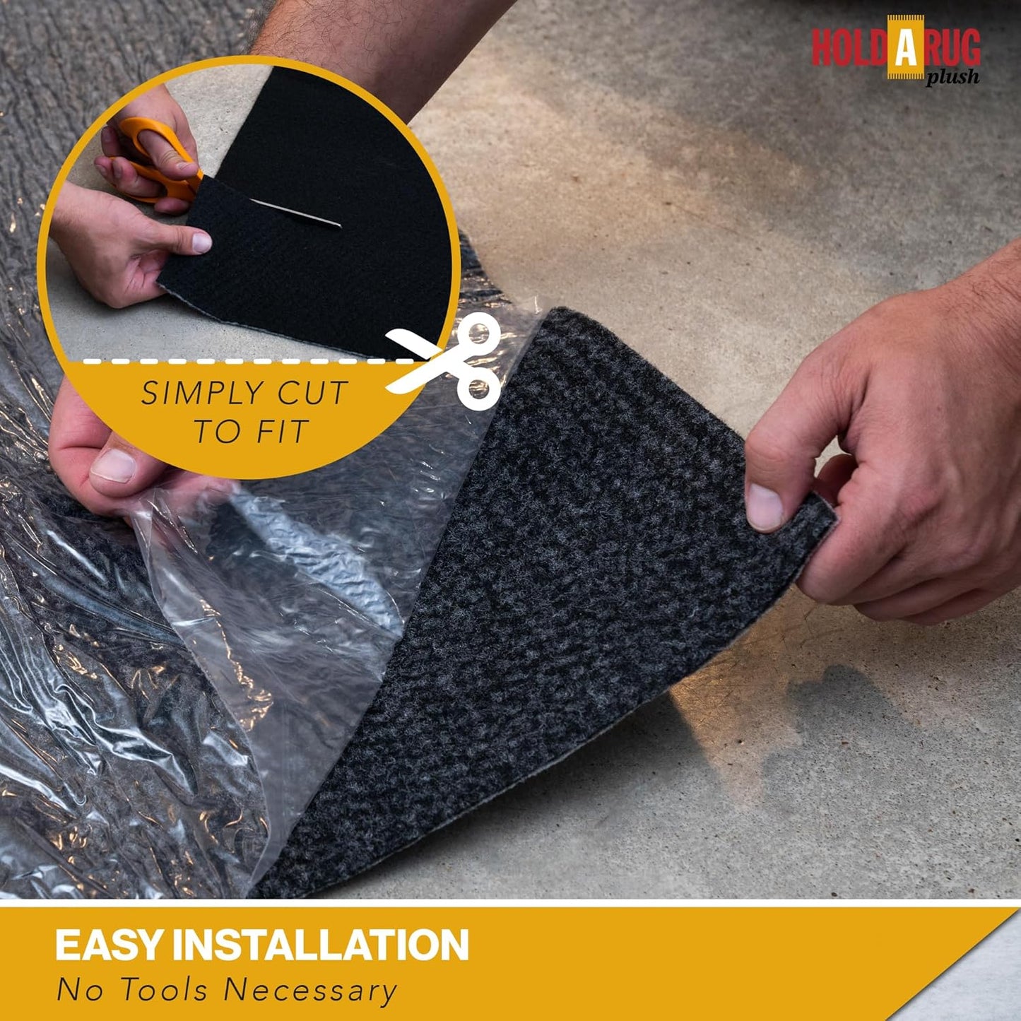 Hold-a-Rug Plush 3' x 10' Nonskid, Nonslip Rug Pad, Reversible Gripper, ¼ Thick, Safe for All Floors and Carpet, Keep Area Rugs Secure