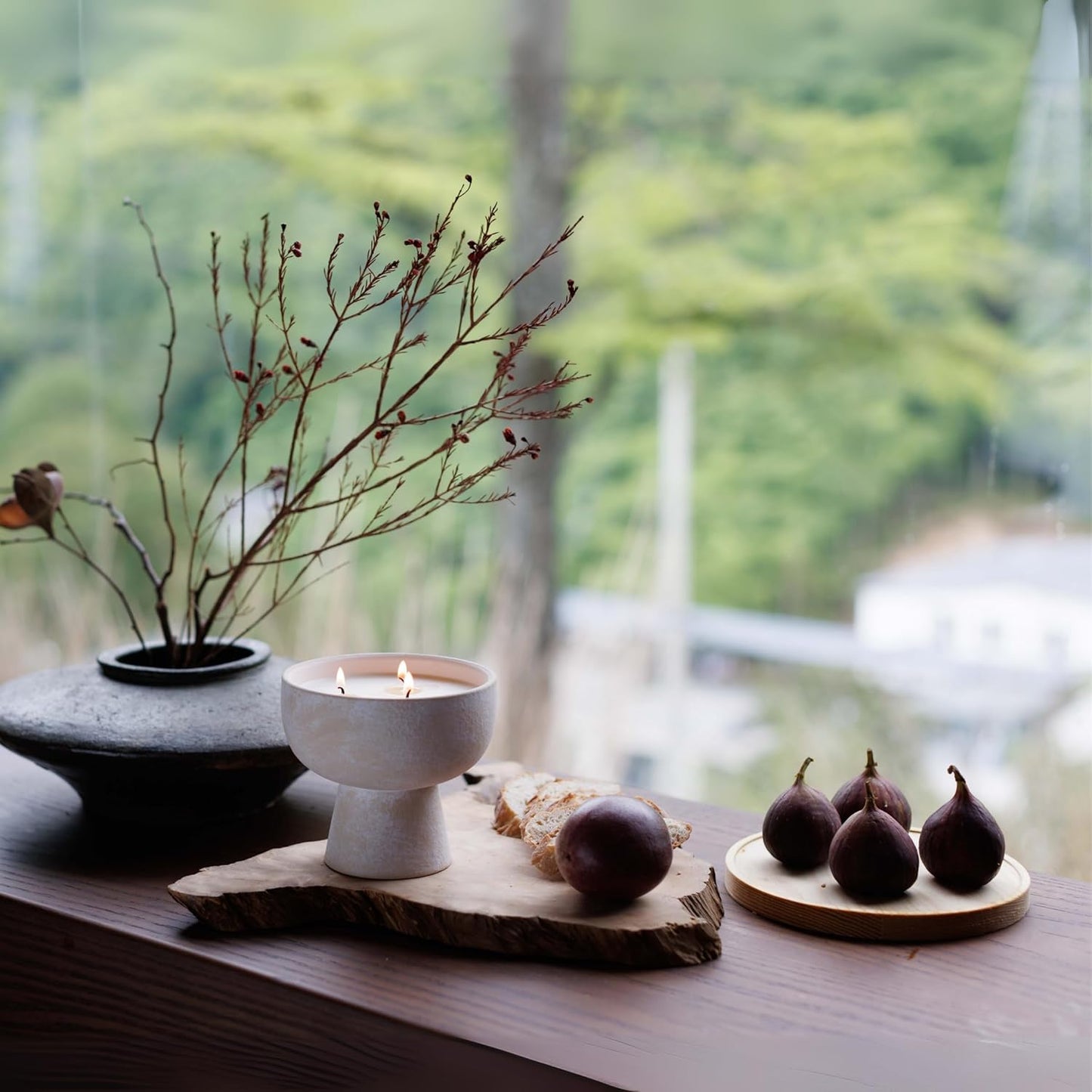 New BLUEME Wellness Candle Wax Refill, Contains Essential Oil, Sustainable, Hand Finished, Hand Poured, Premium, Luxury Ceramic, Natural Cotton Wick (45oz, Yuzu & Ginger)