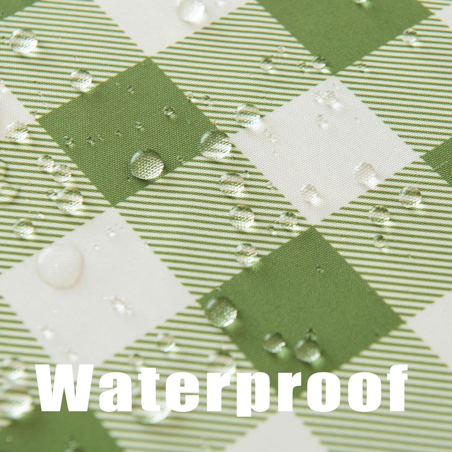 Classic Gingham Plaid Tablecloth Fabric - Rectangular 58x102 Inch Water Resistant Checked Table Cloth for Indoor/Outdoor Use - Table Cover for Kitchen, Picnics, Gardens, and Parties